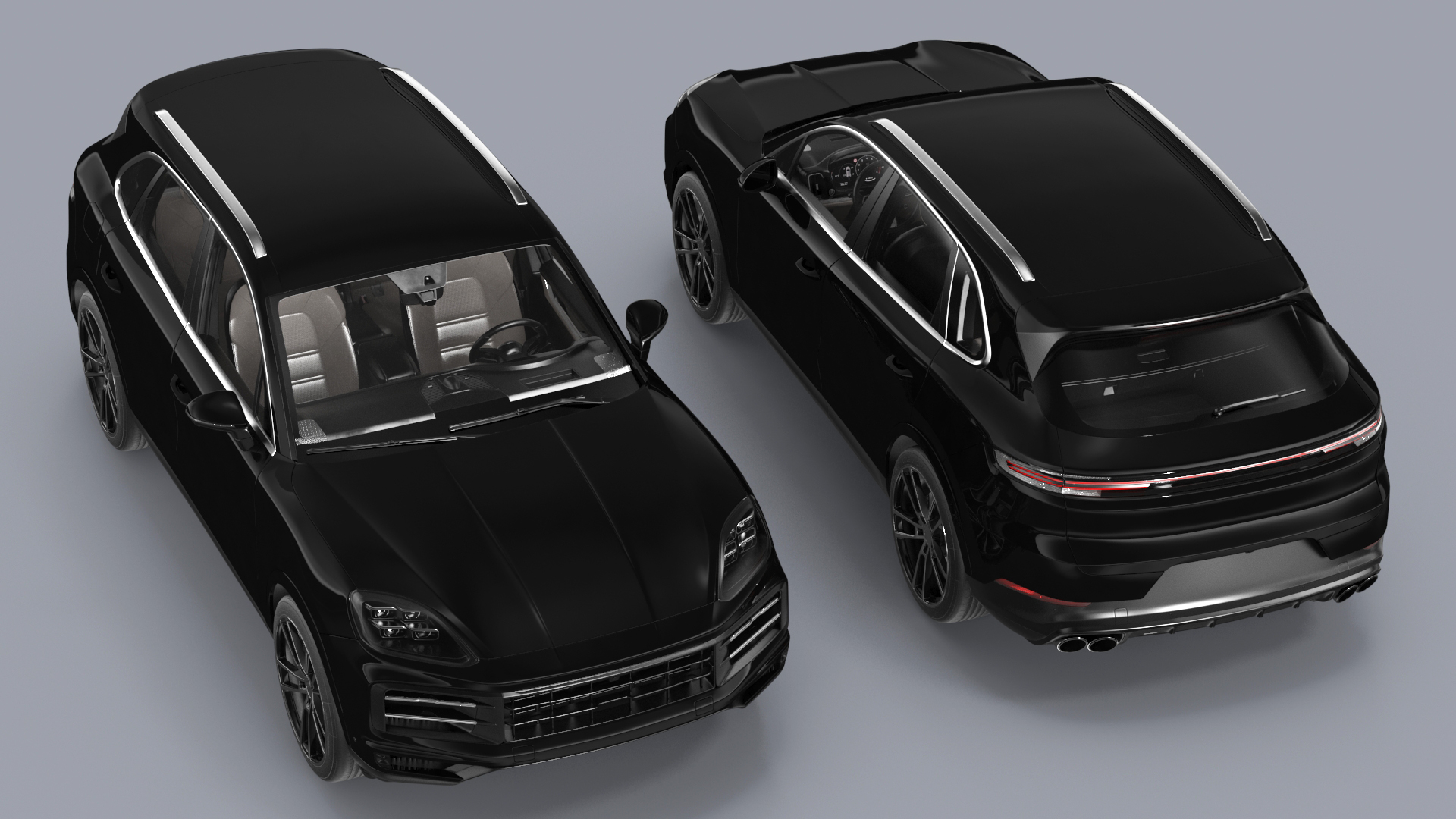 3D Luxury Black European Crossover