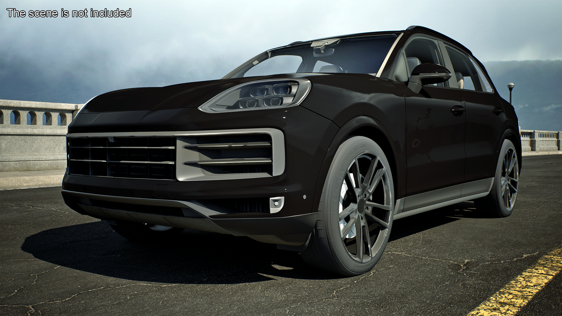 3D Luxury Black European Crossover