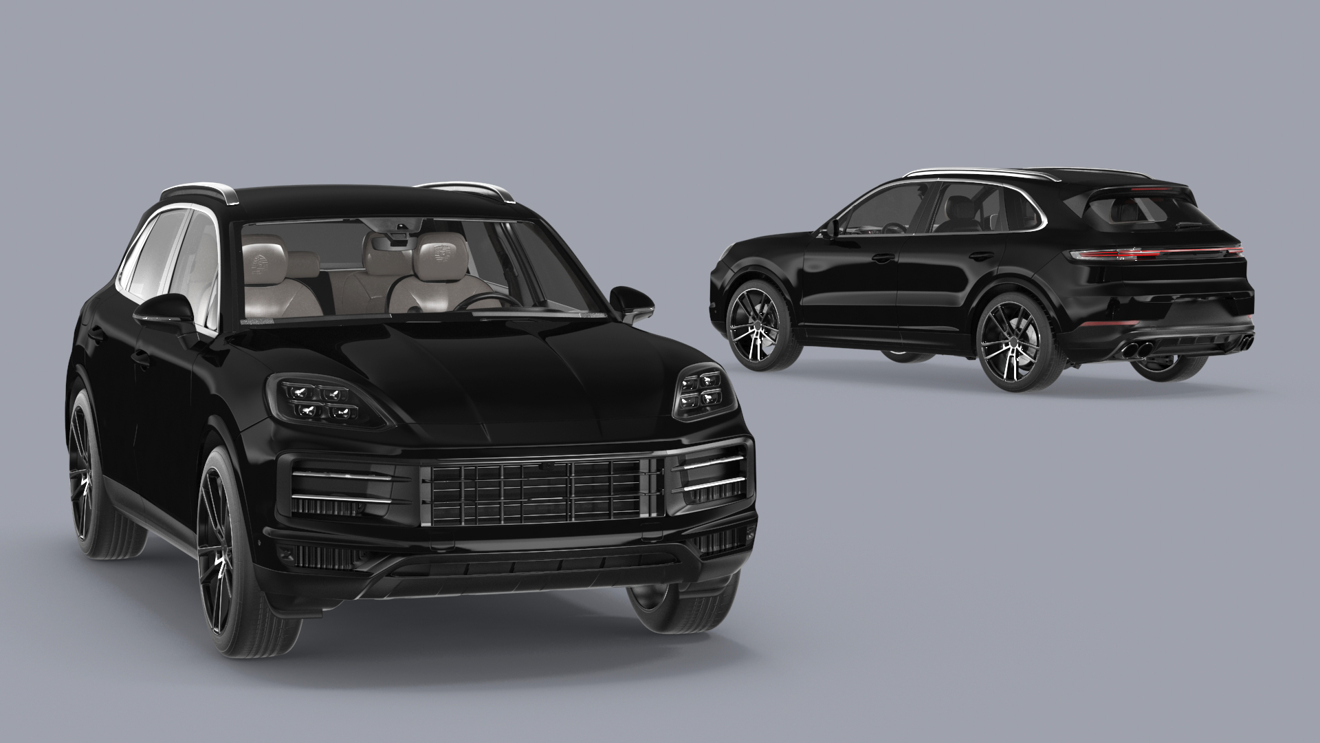 3D Luxury Black European Crossover