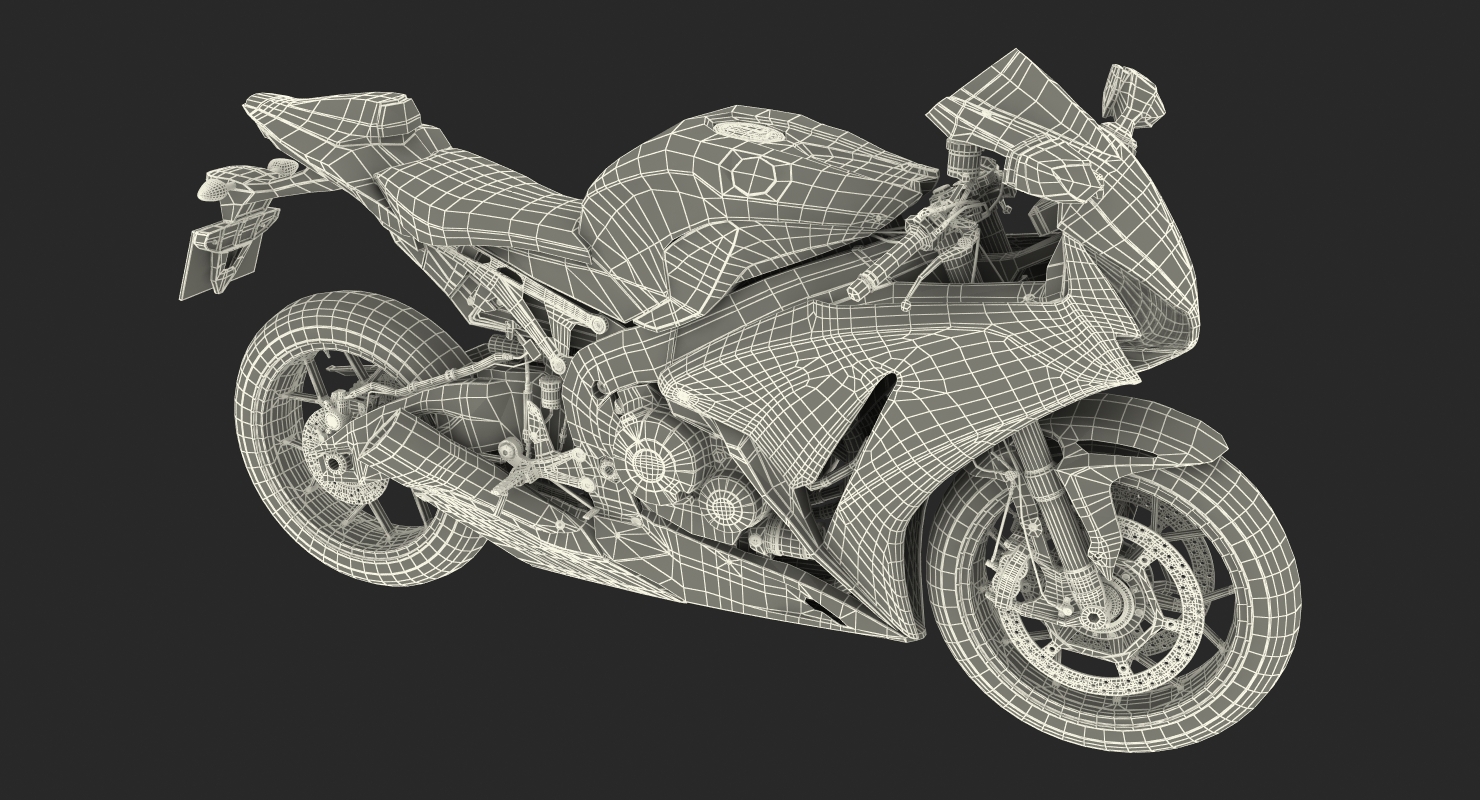 3D model Sport Motorcycles Honda Fireblade 2017 Rigged