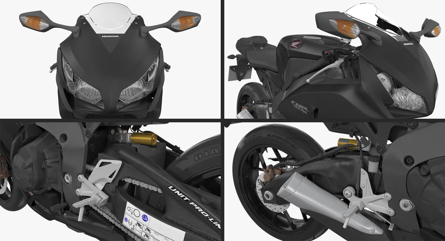 3D model Sport Motorcycles Honda Fireblade 2017 Rigged