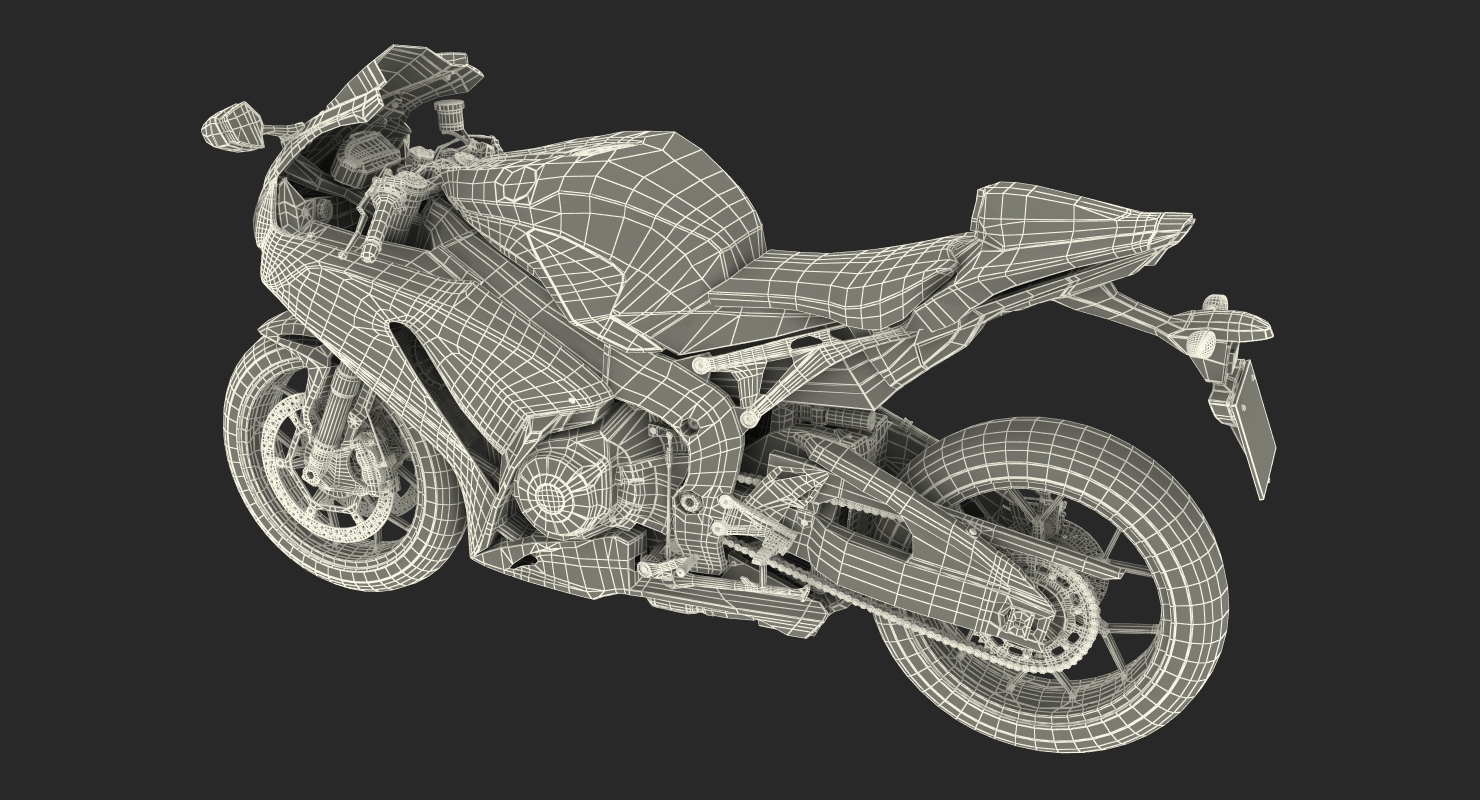 3D model Sport Motorcycles Honda Fireblade 2017 Rigged