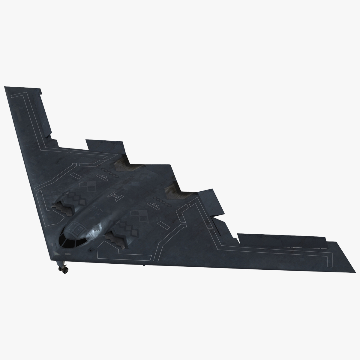 Long-Range Penetration Bomber Aircraft Rigged for Cinema 4D 3D model