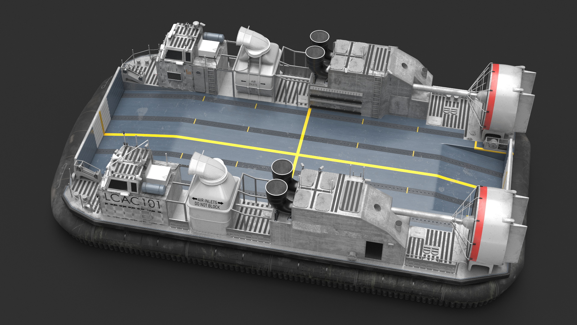 Military Hovercraft 3D model