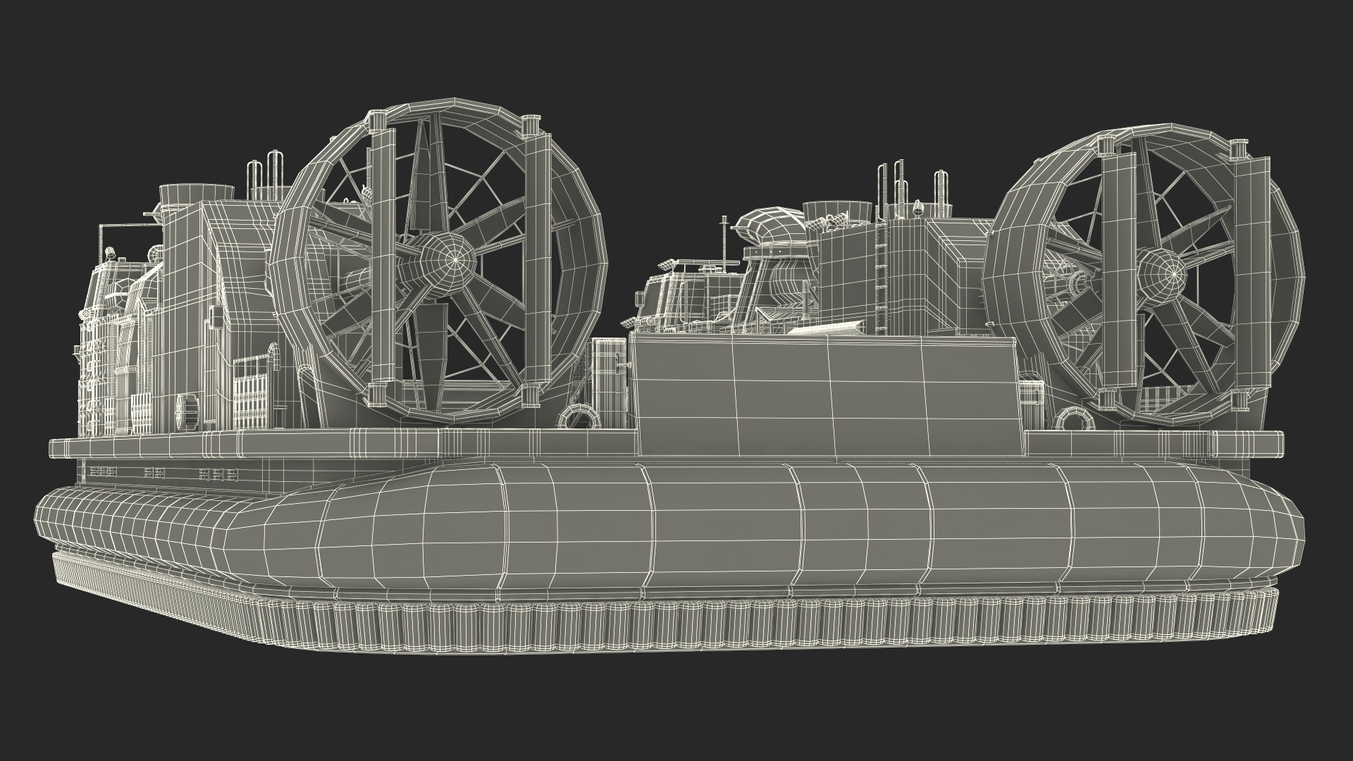 Military Hovercraft 3D model