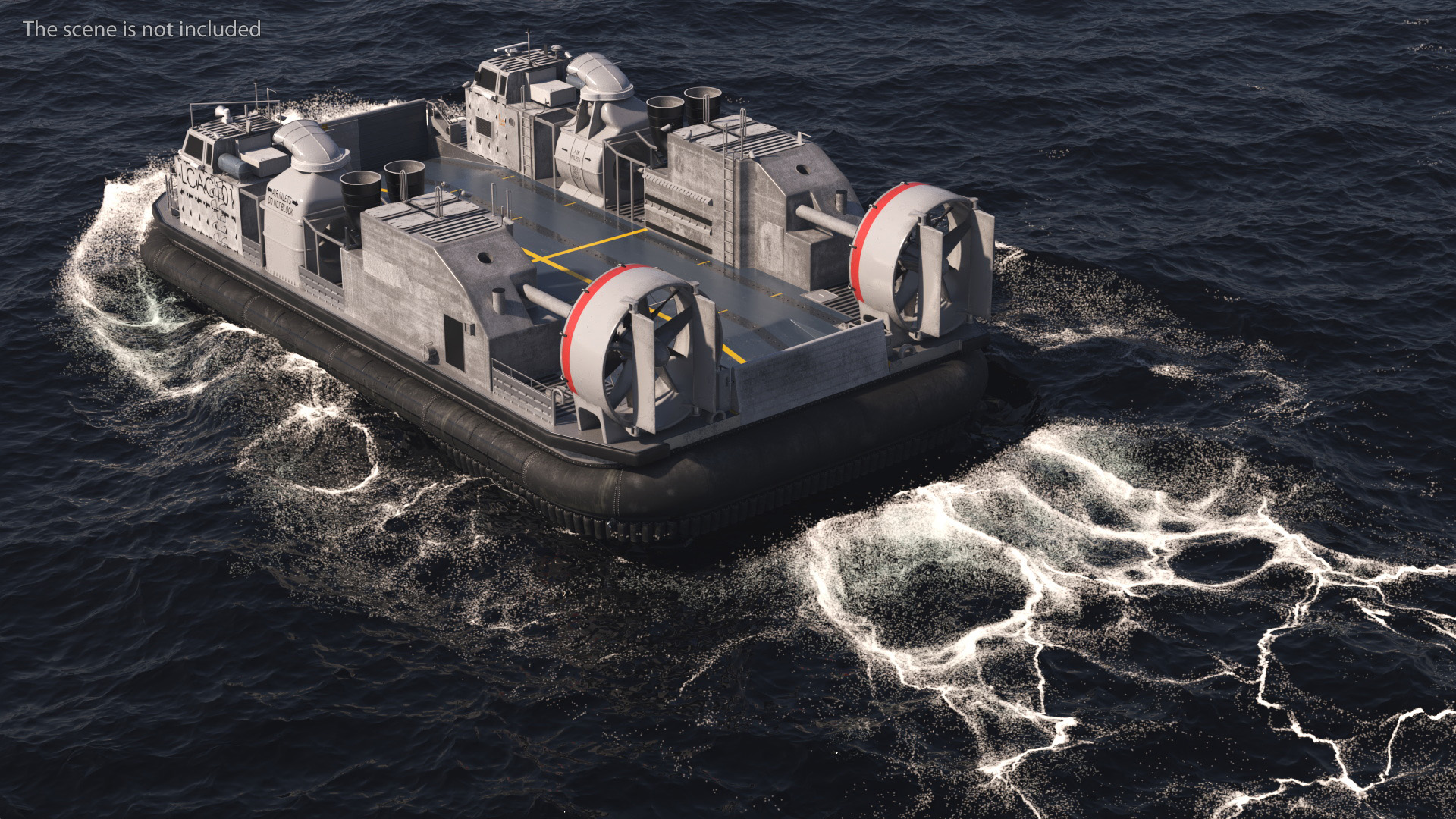 Military Hovercraft 3D model