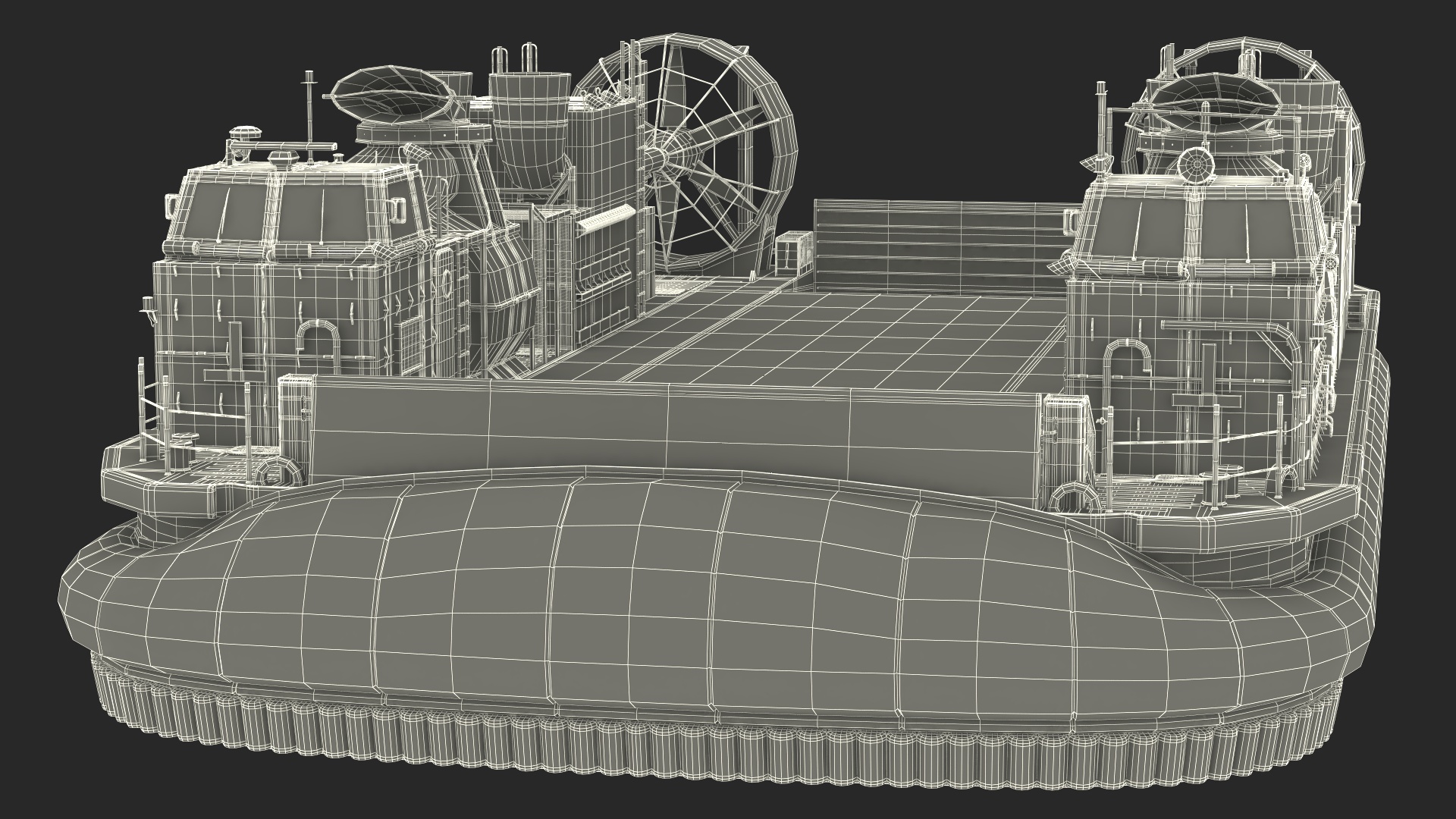 Military Hovercraft 3D model