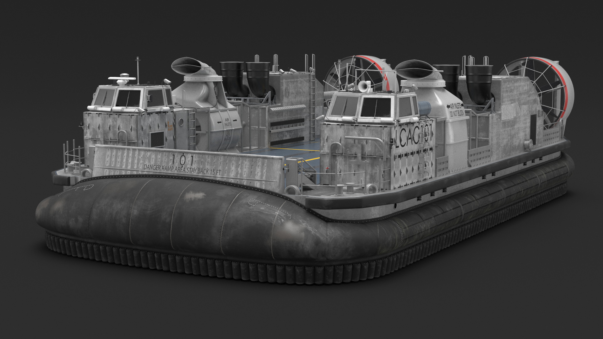 Military Hovercraft 3D model