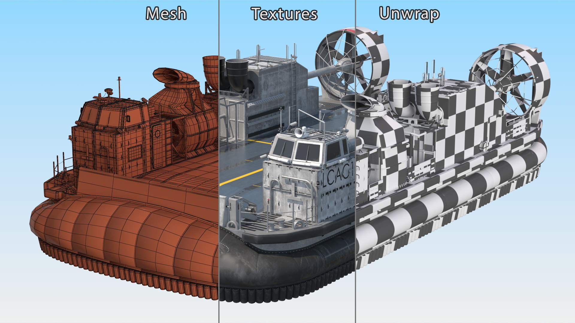 Military Hovercraft 3D model