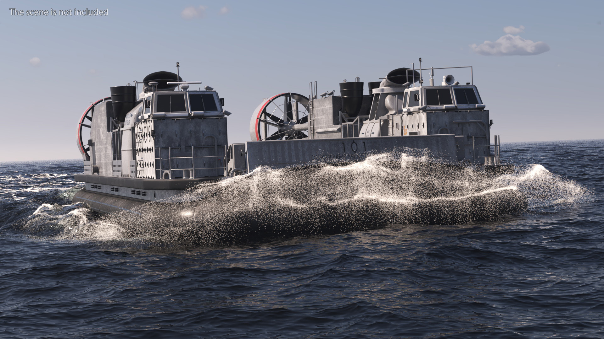 Military Hovercraft 3D model