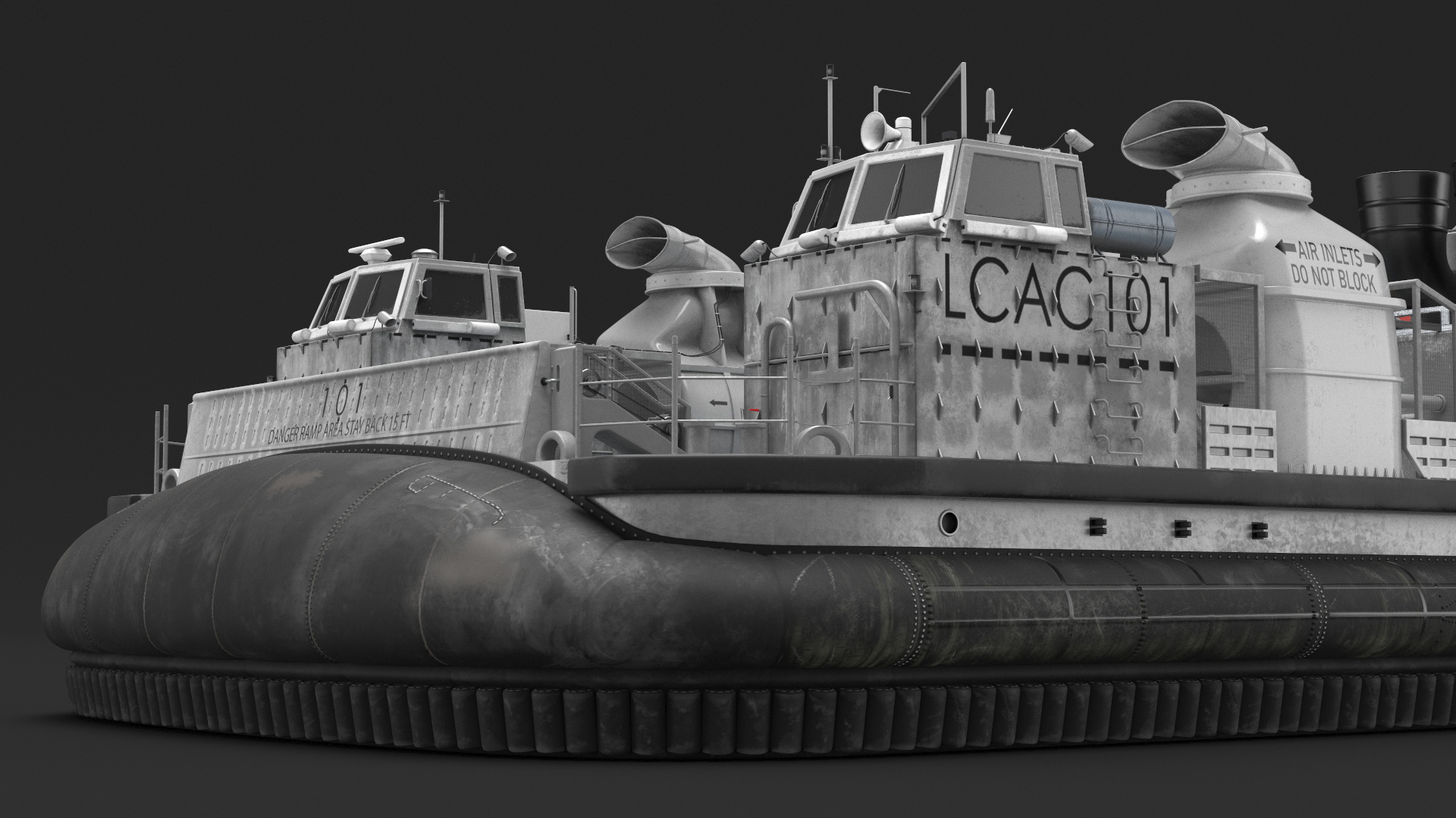 Military Hovercraft 3D model