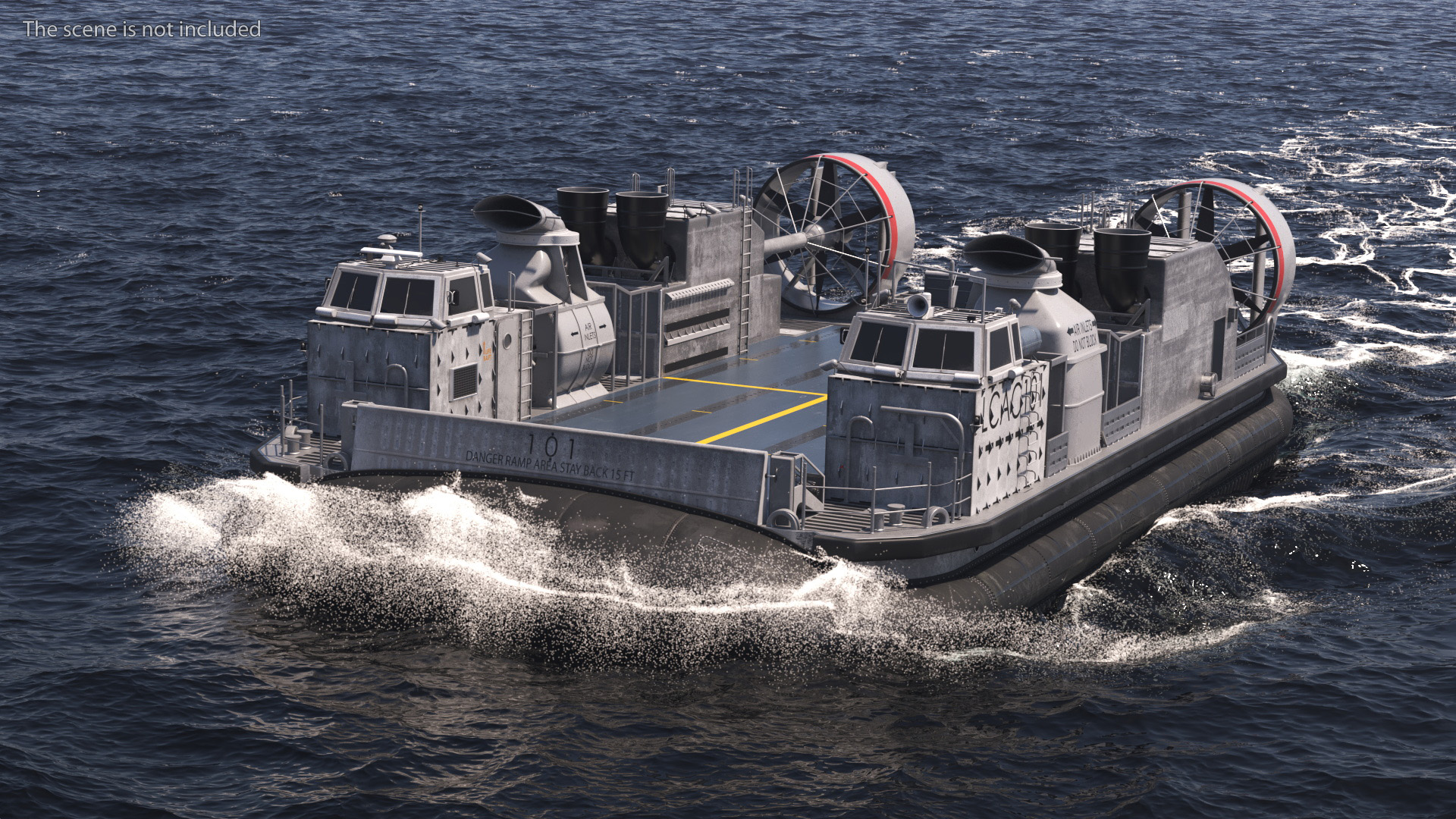 Military Hovercraft 3D model