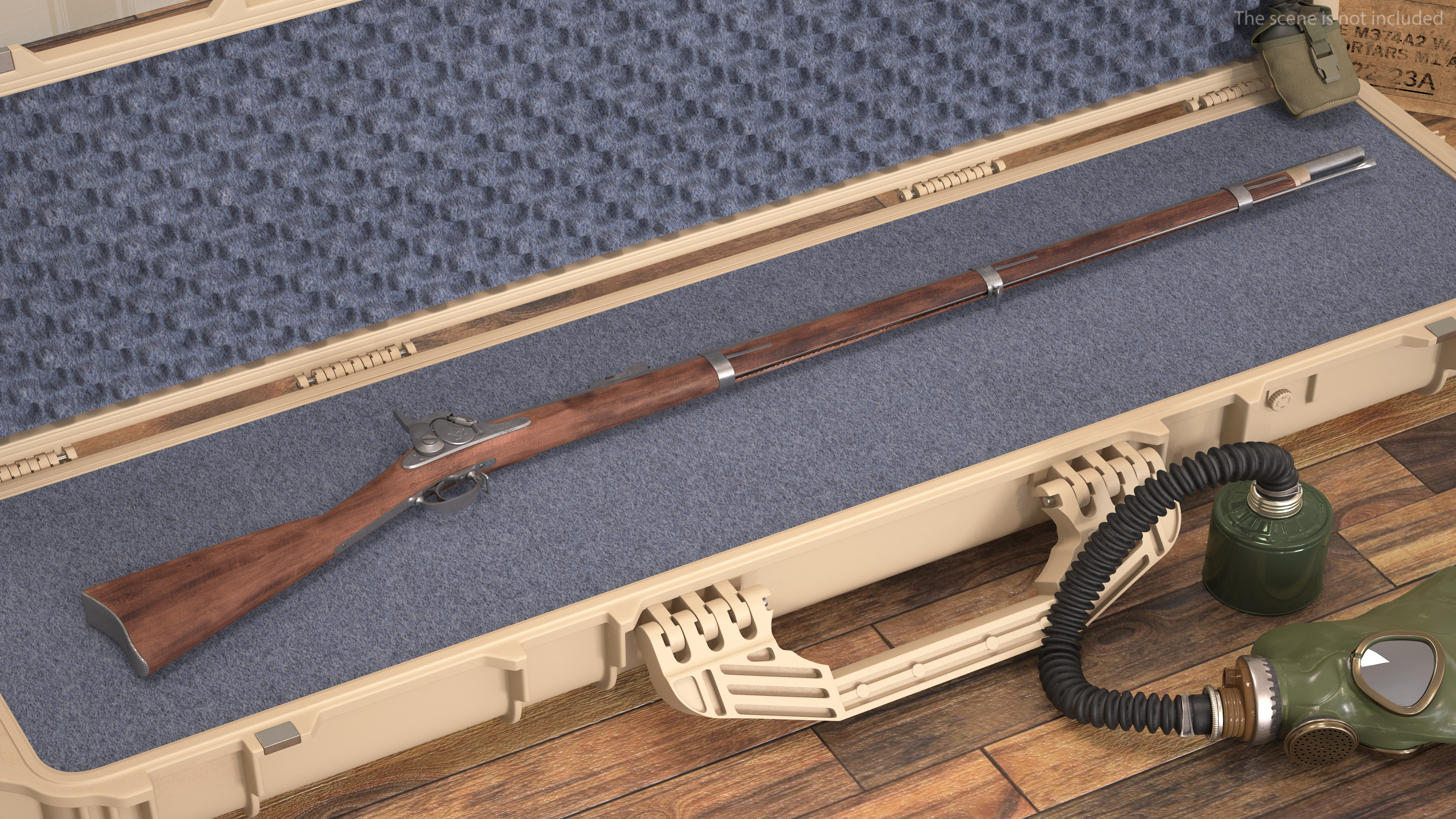 3D Vintage Flintlock Rifle model