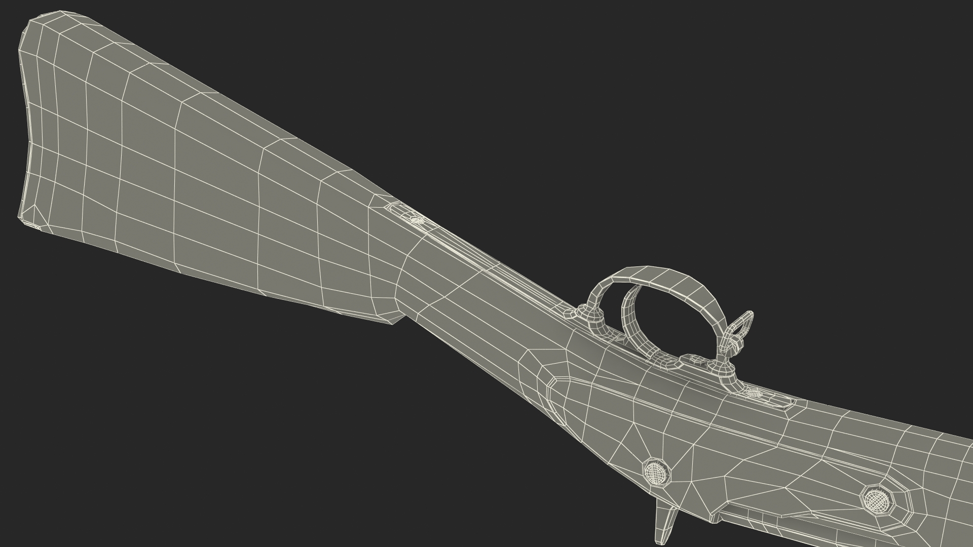 3D Vintage Flintlock Rifle model