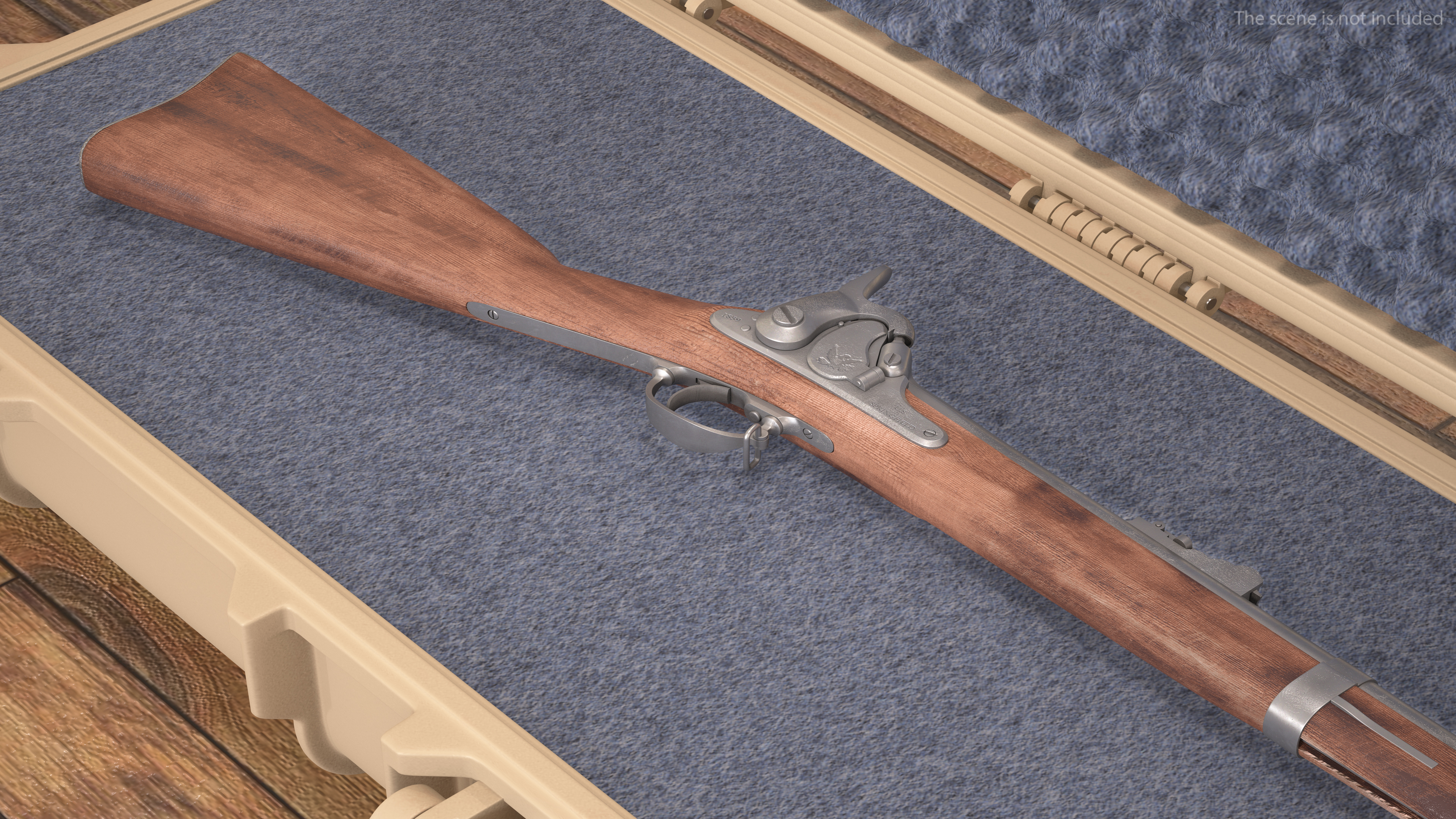 3D Vintage Flintlock Rifle model