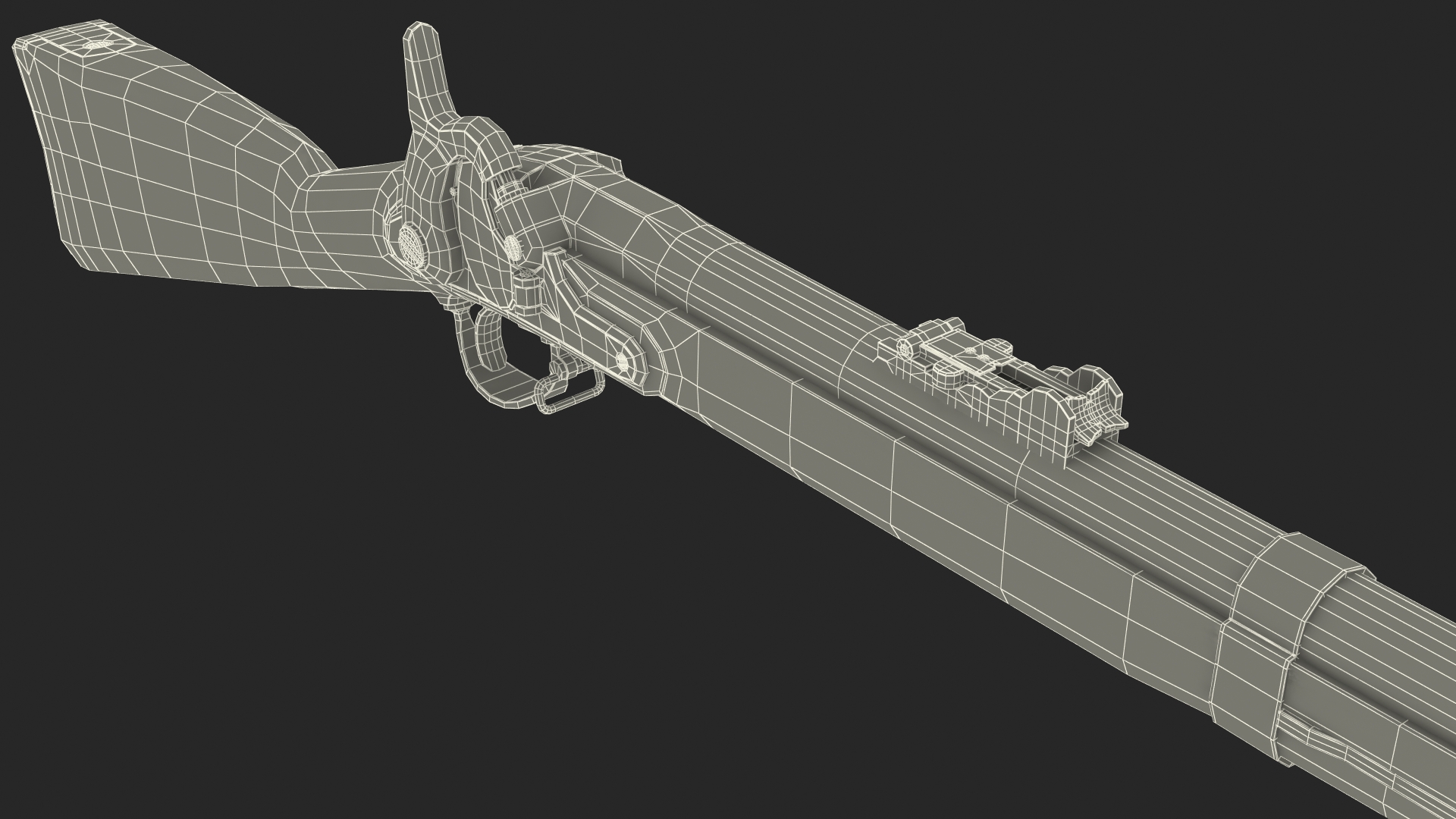 3D Vintage Flintlock Rifle model