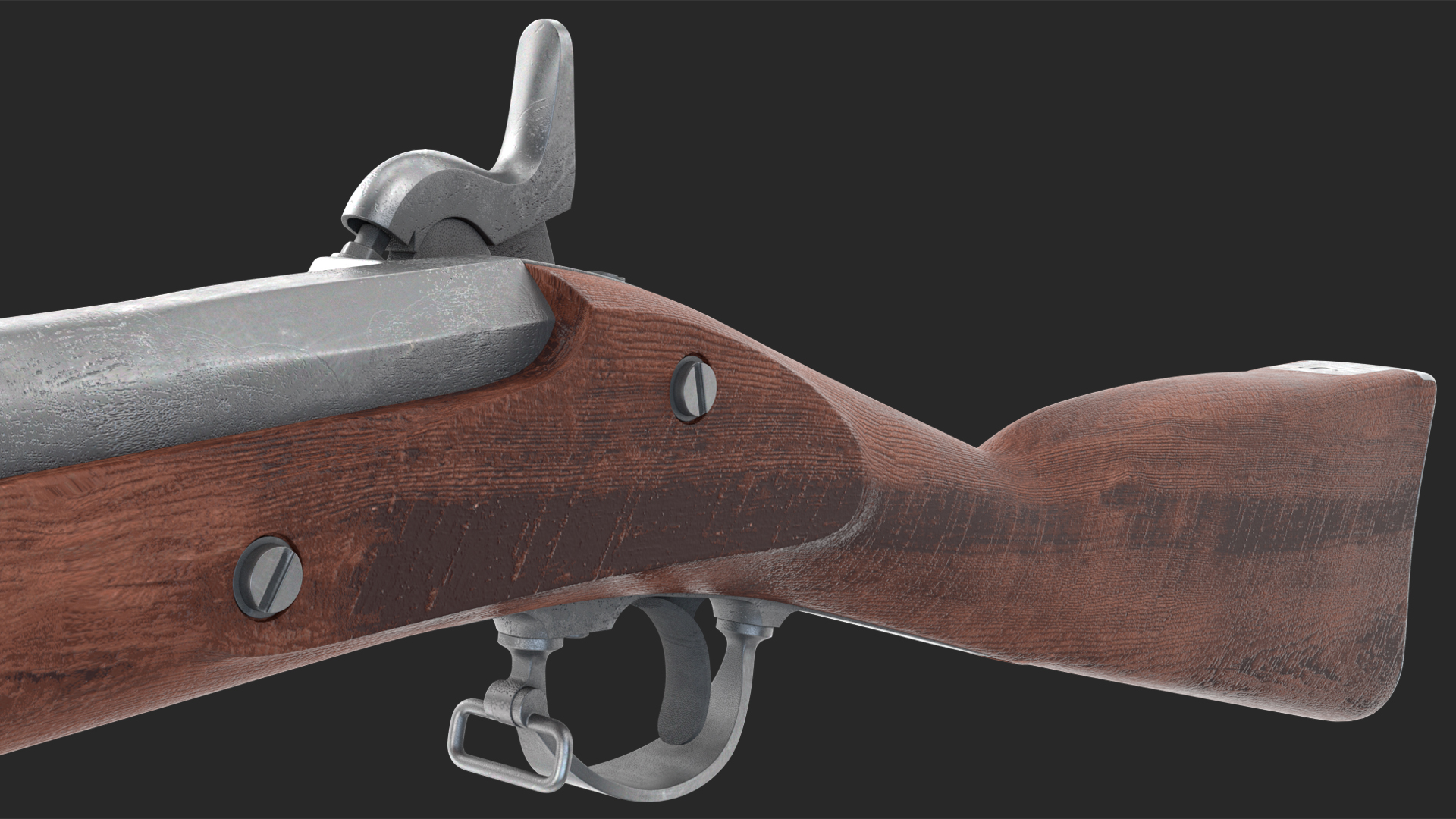 3D Vintage Flintlock Rifle model