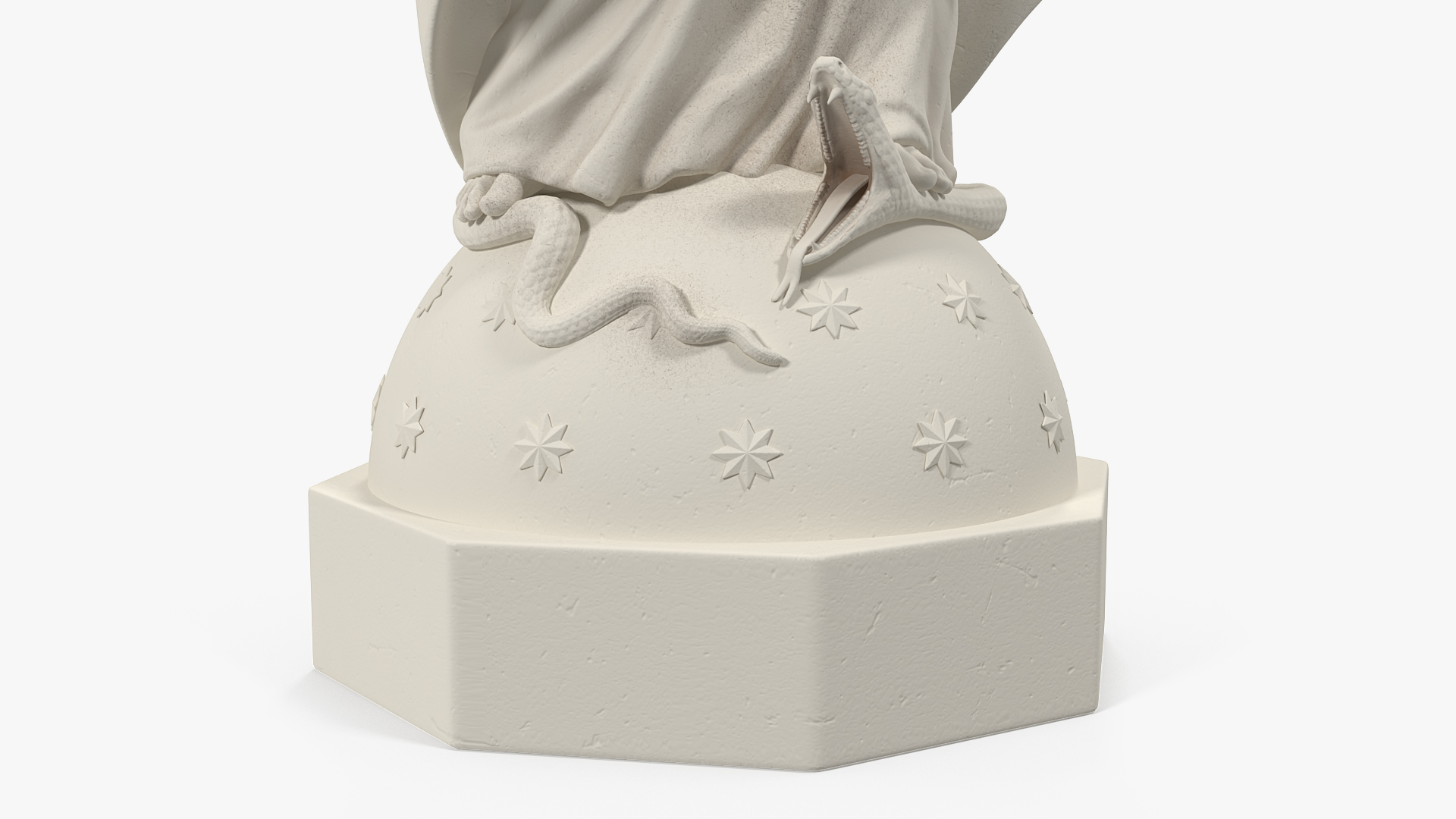 3D Blessed Virgin Mary Statue Marble model