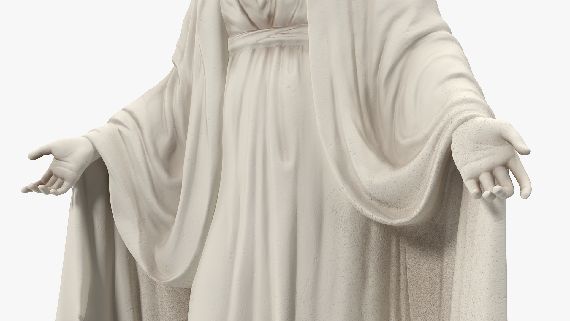 3D Blessed Virgin Mary Statue Marble model