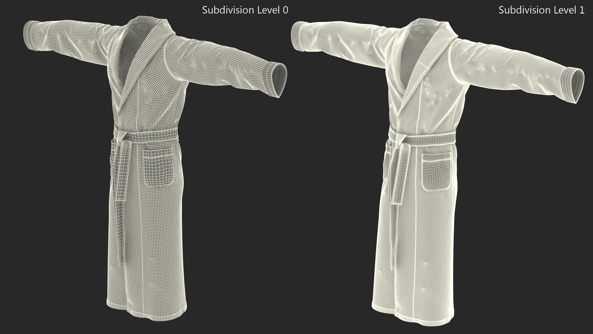 Spa Bathrobe T-Pose 3D model