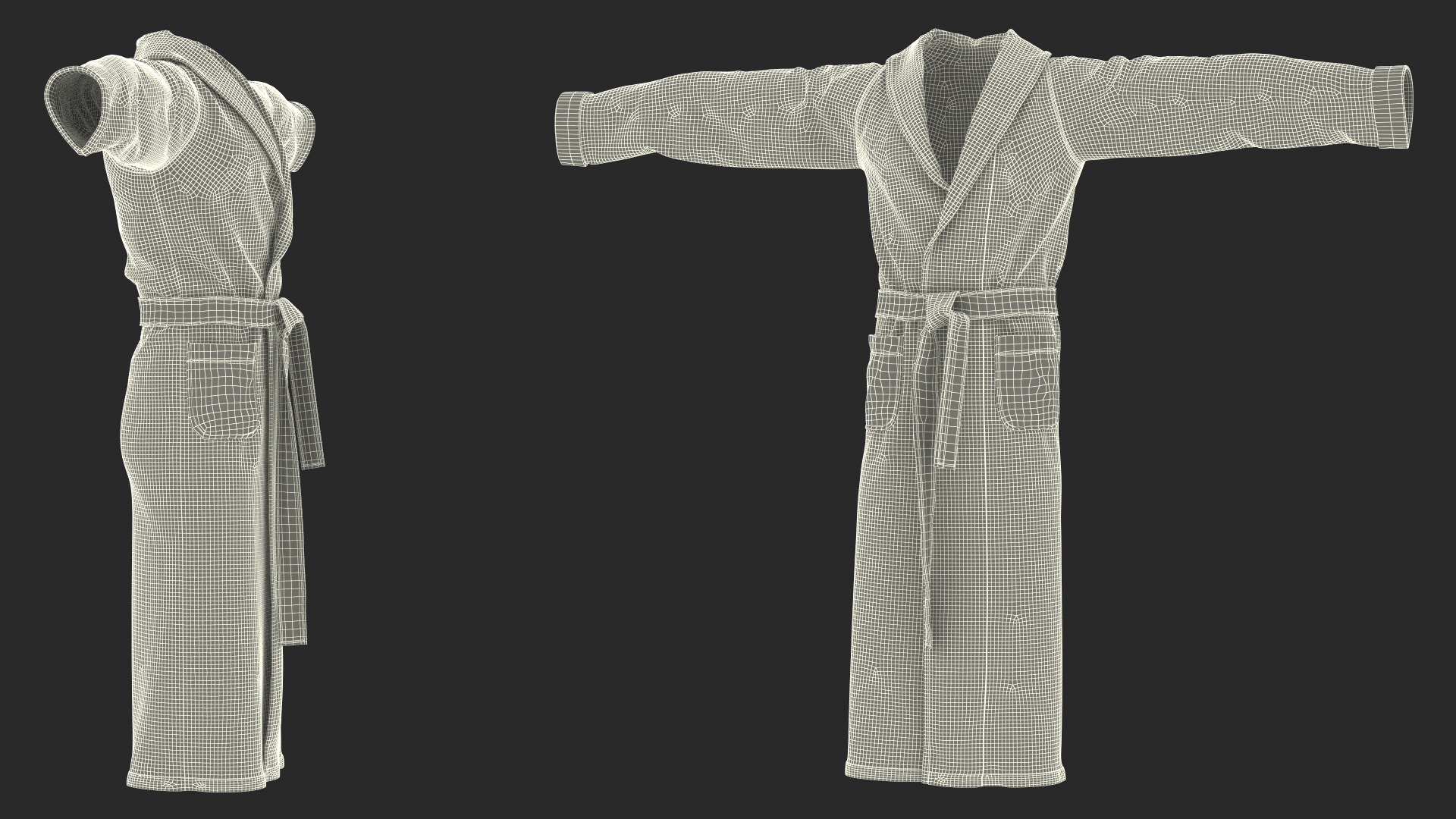 Spa Bathrobe T-Pose 3D model