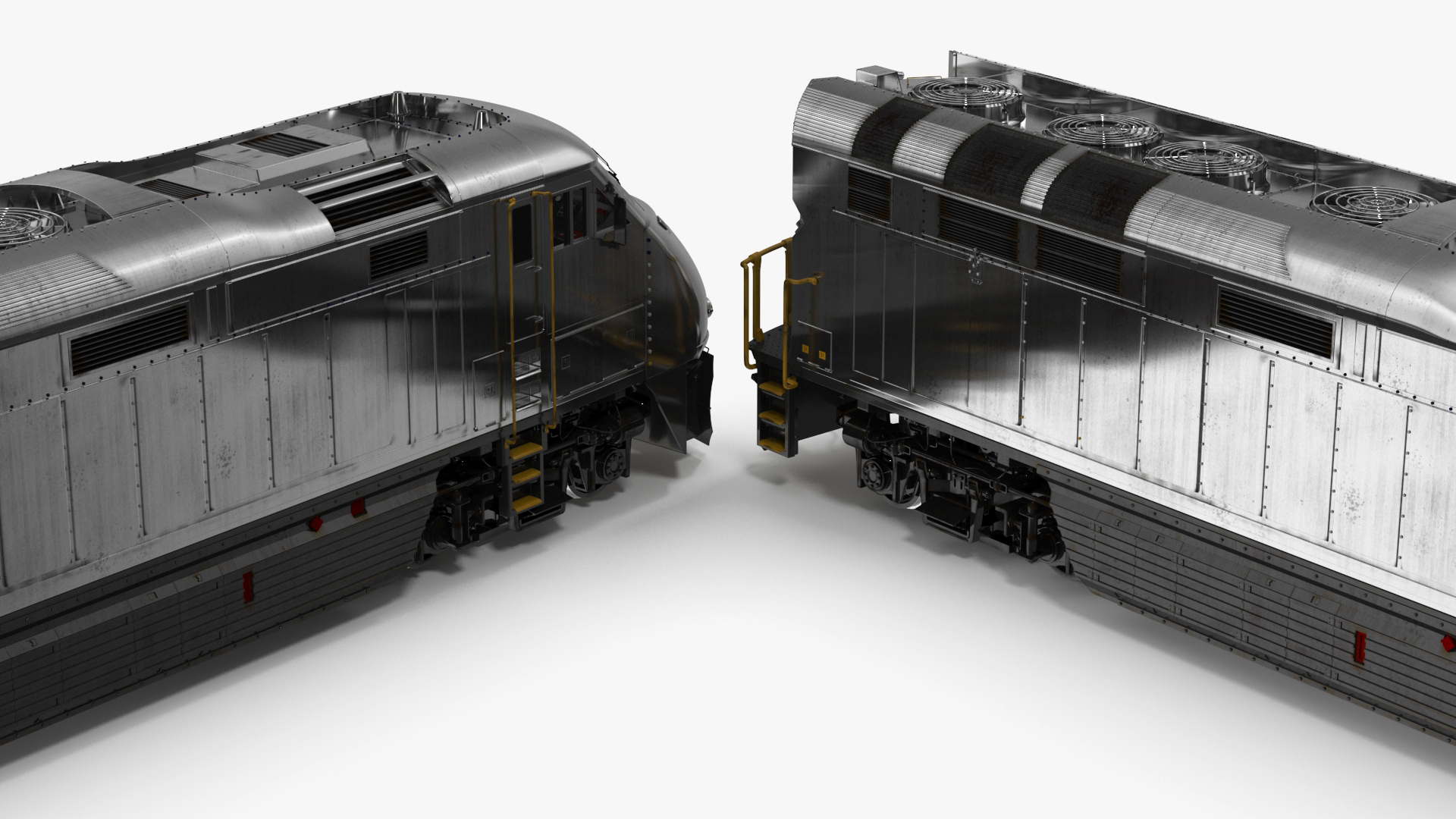 3D model Vintage Diesel Locomotive