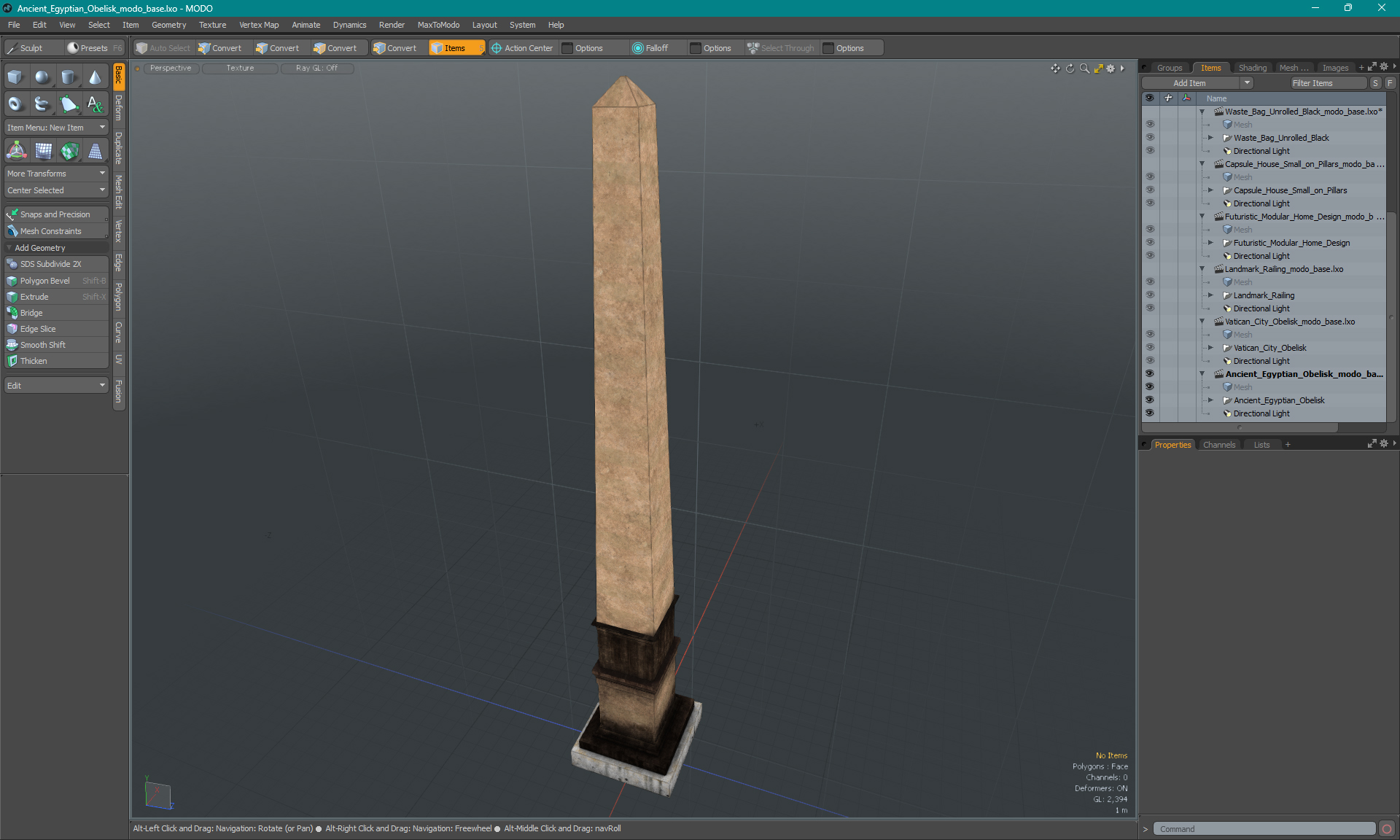 Ancient Egyptian Obelisk 3D model