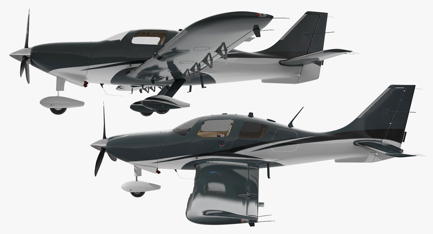 Private Plane 4 Seater Rigged 3D model