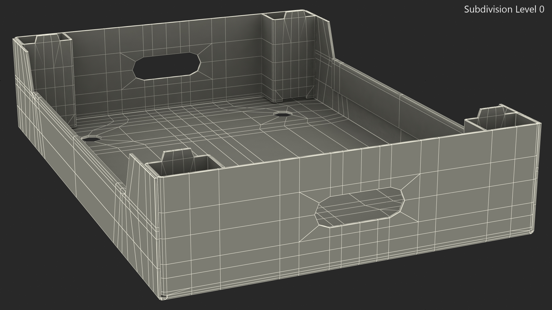 Corrugated Cardboard Tray Box 3D model