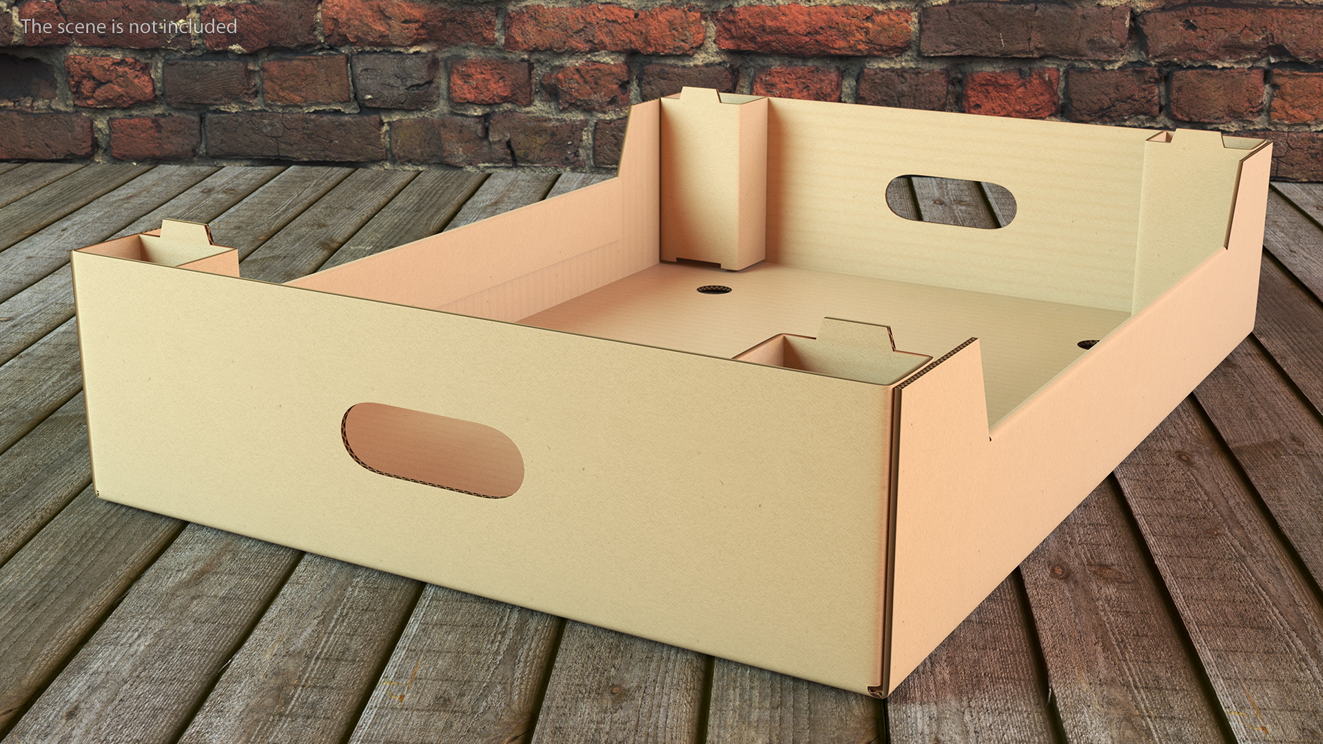 Corrugated Cardboard Tray Box 3D model