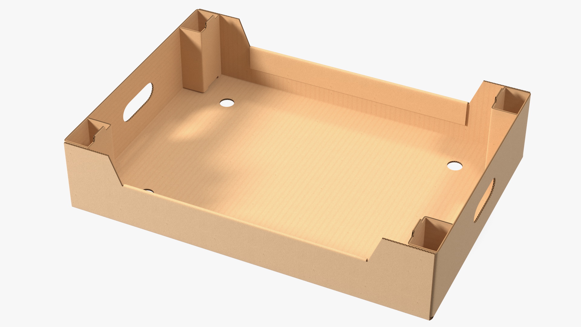 Corrugated Cardboard Tray Box 3D model