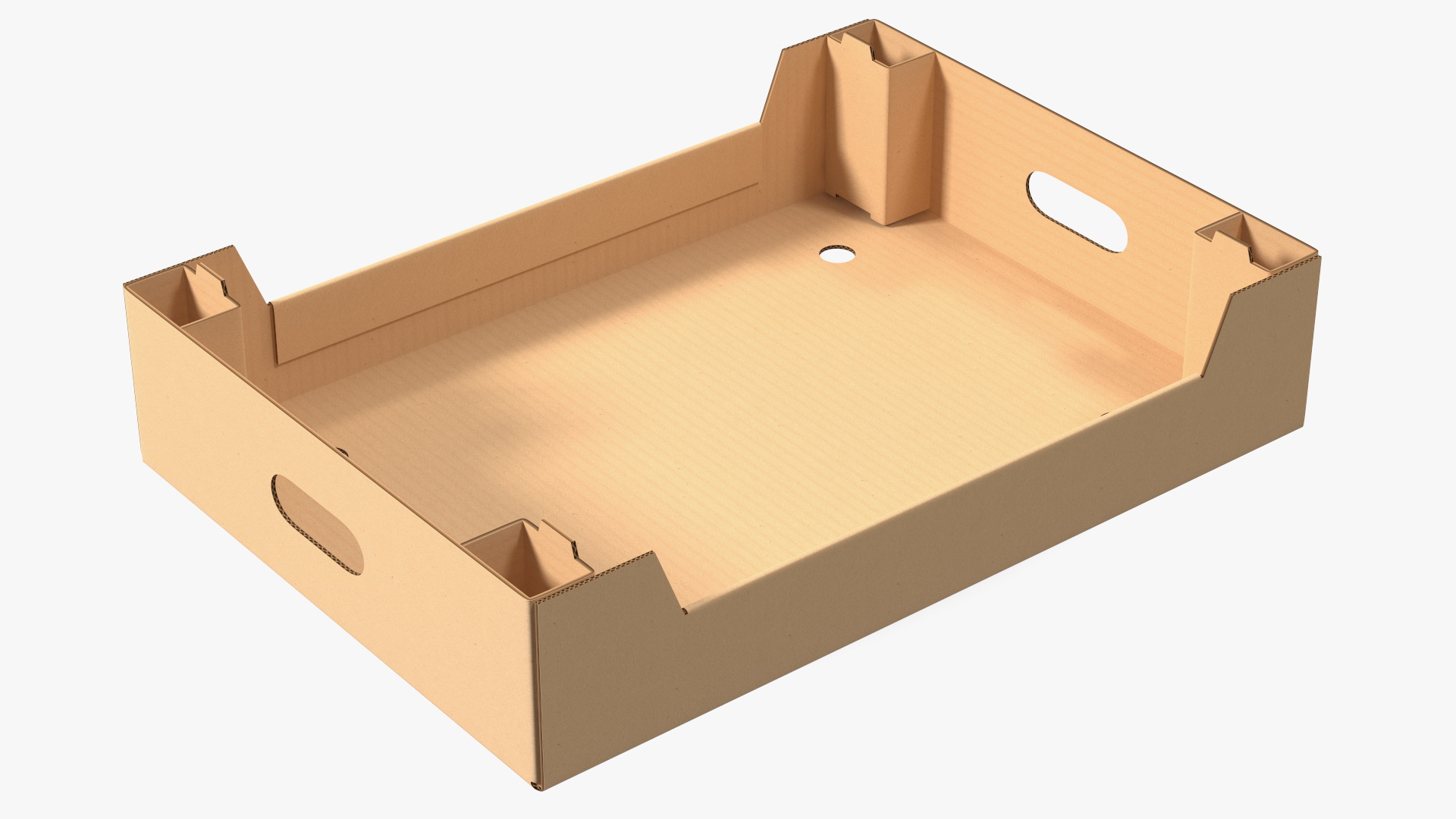 Corrugated Cardboard Tray Box 3D model