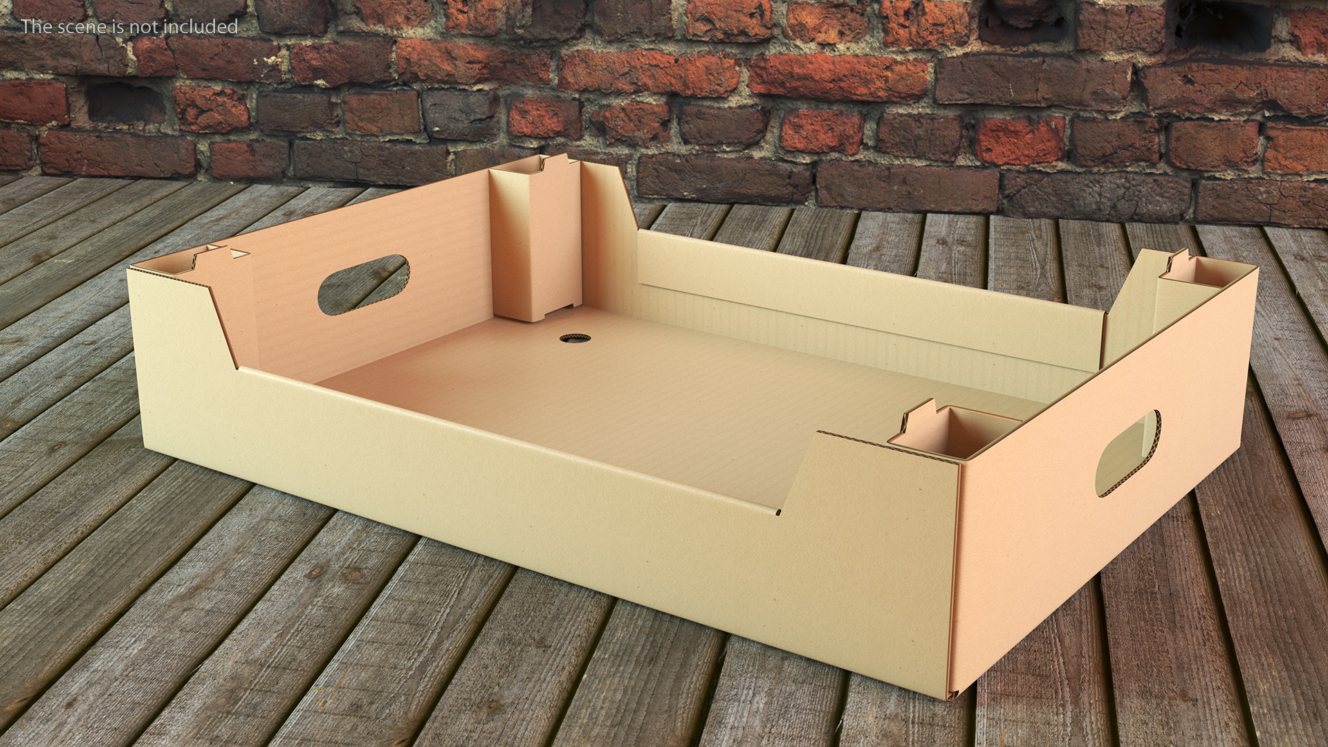 Corrugated Cardboard Tray Box 3D model