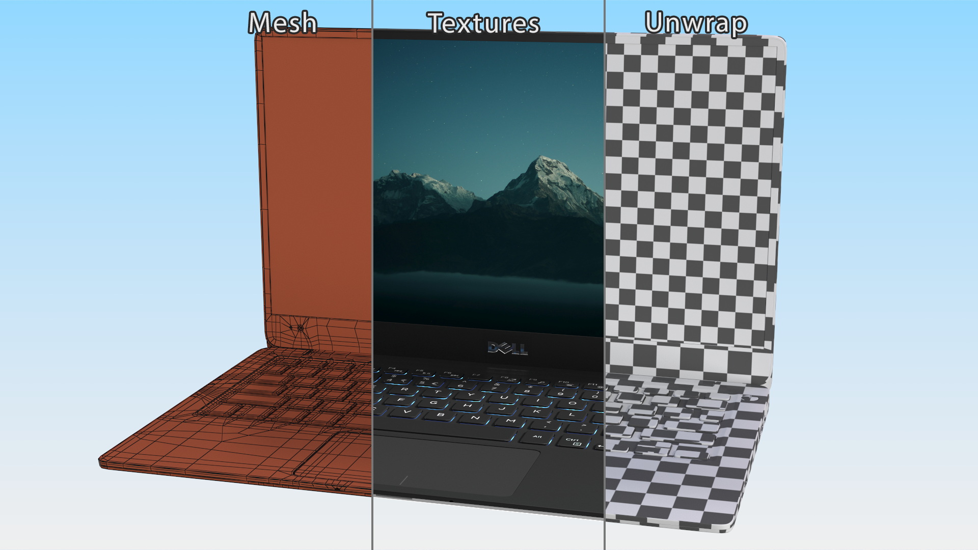 3D Dell Laptop