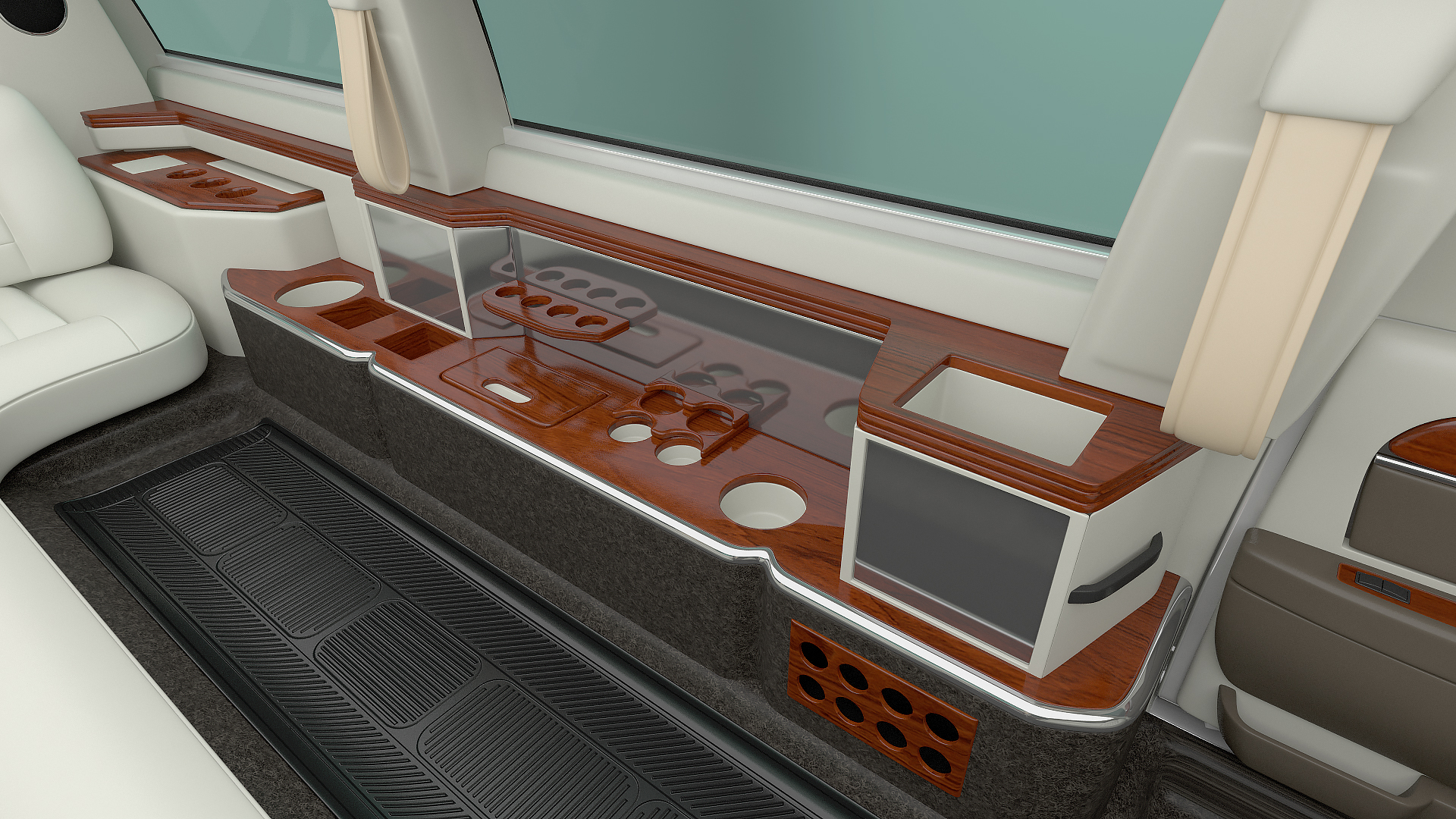 3D model Limousine Generic White Rigged