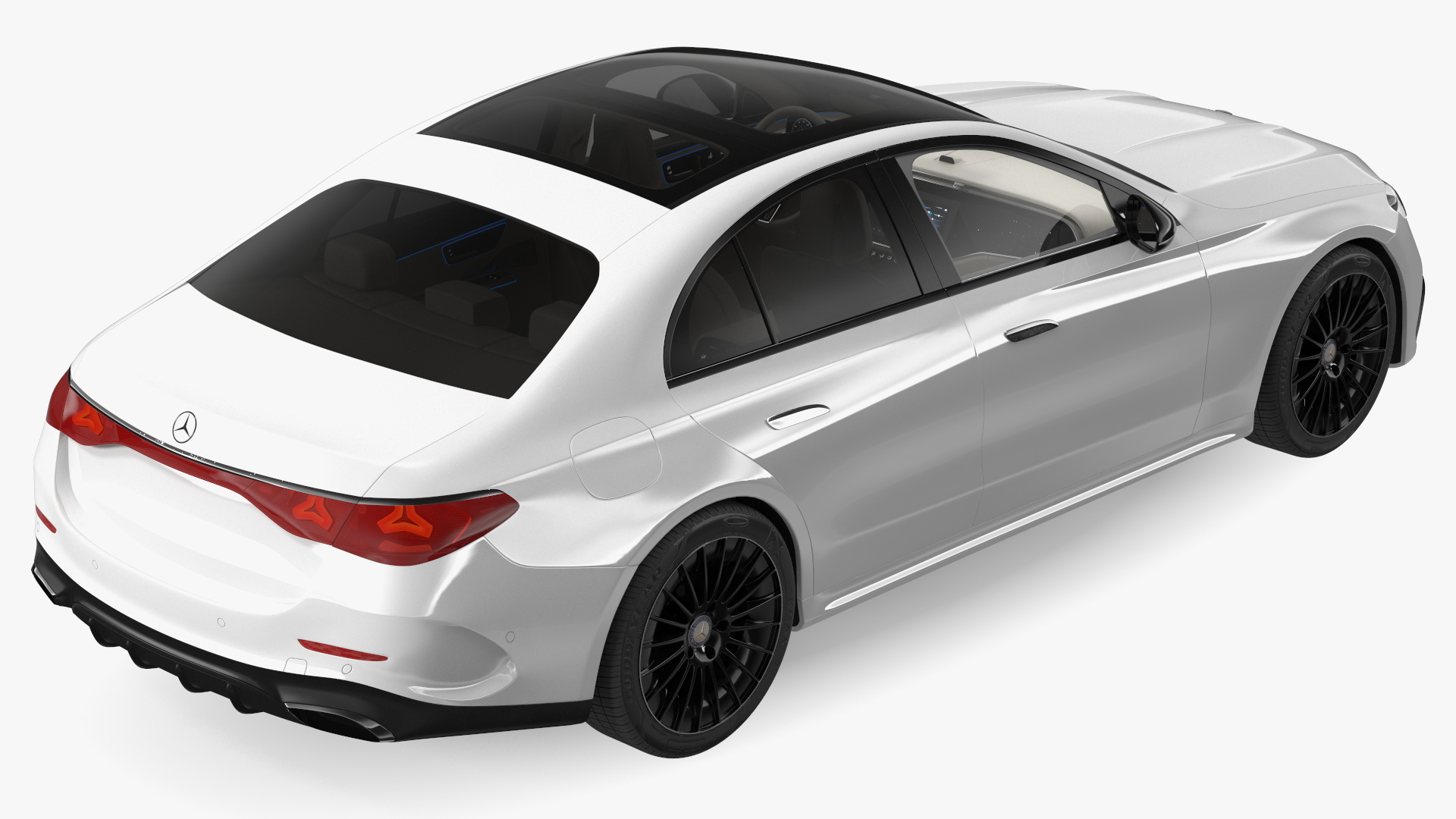 3D Mercedes E-class White Color model