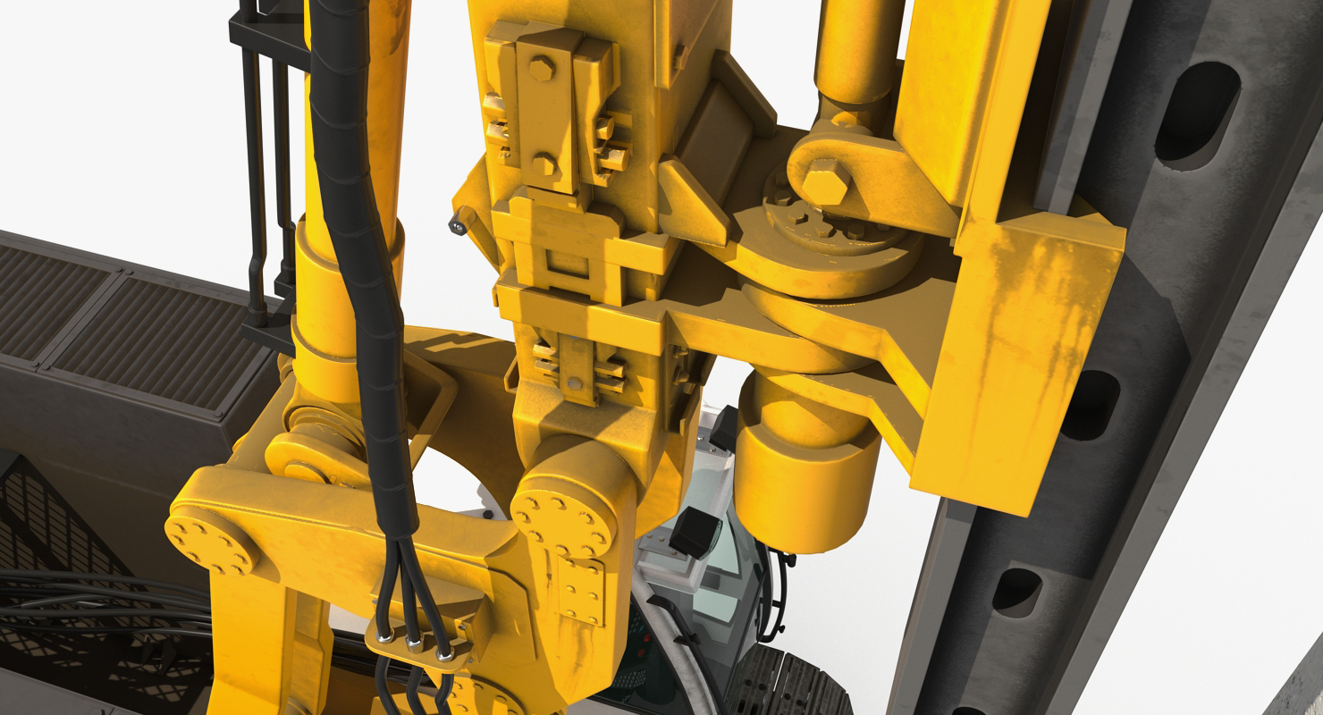 3D model Pile Driver Bauer RG16T Working Position