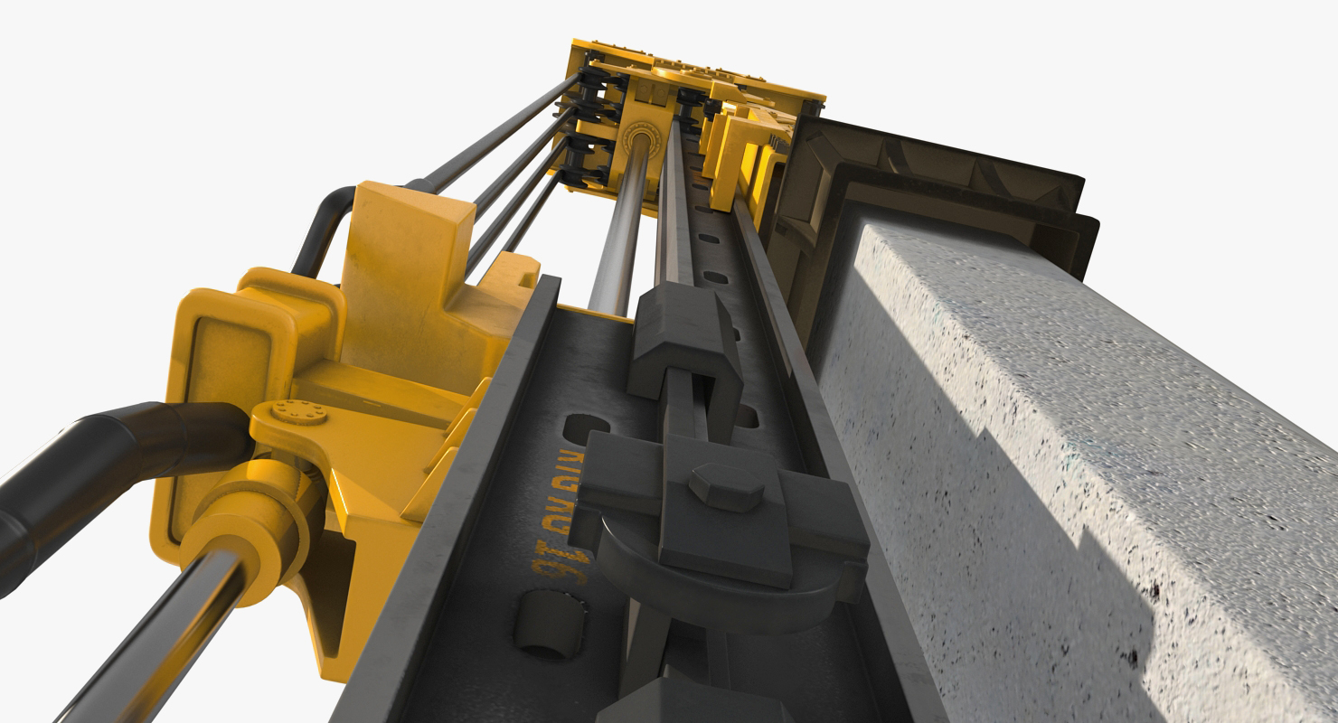 3D model Pile Driver Bauer RG16T Working Position