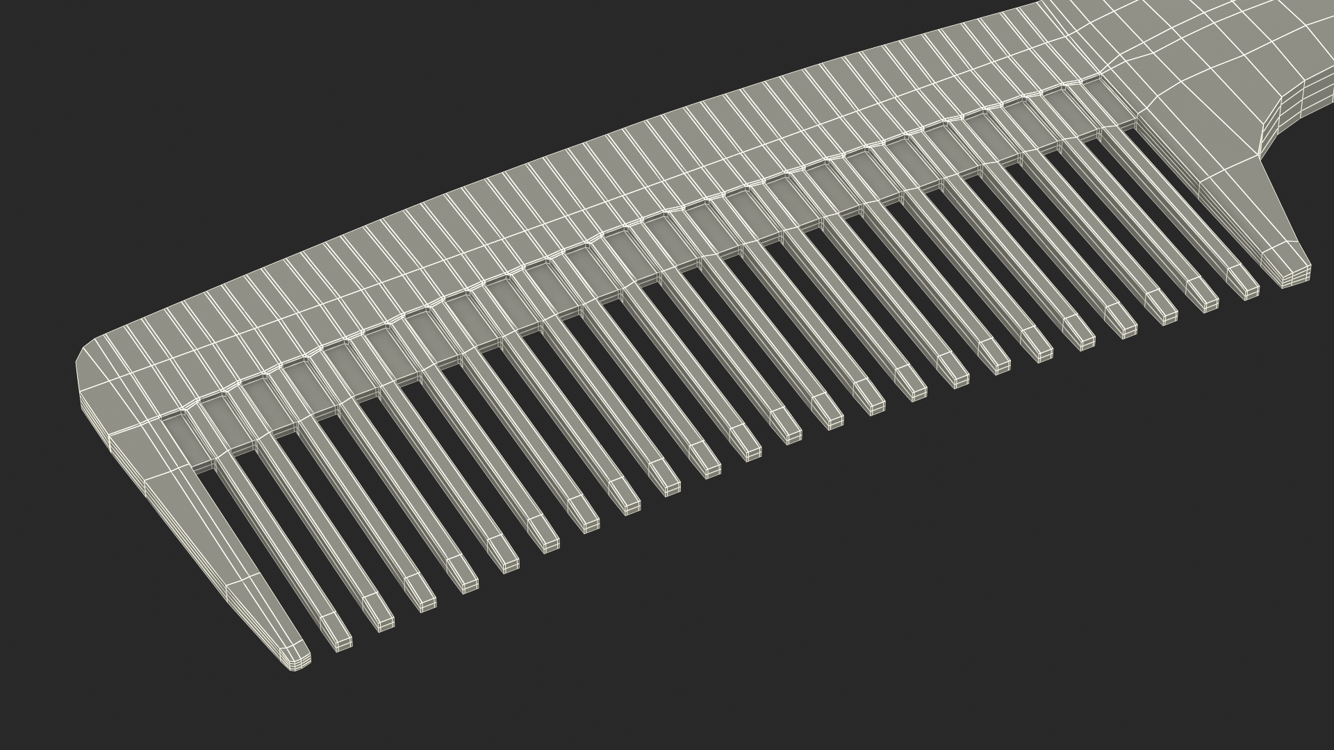 3D Comb with Handle