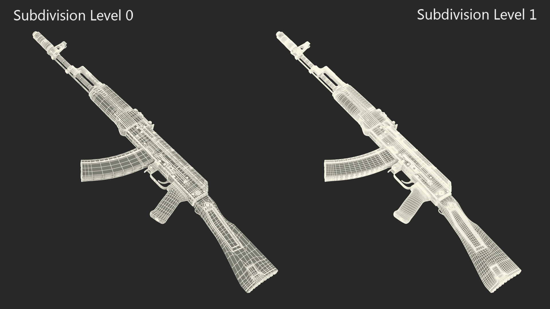 3D model Assault Rifle AK-74M