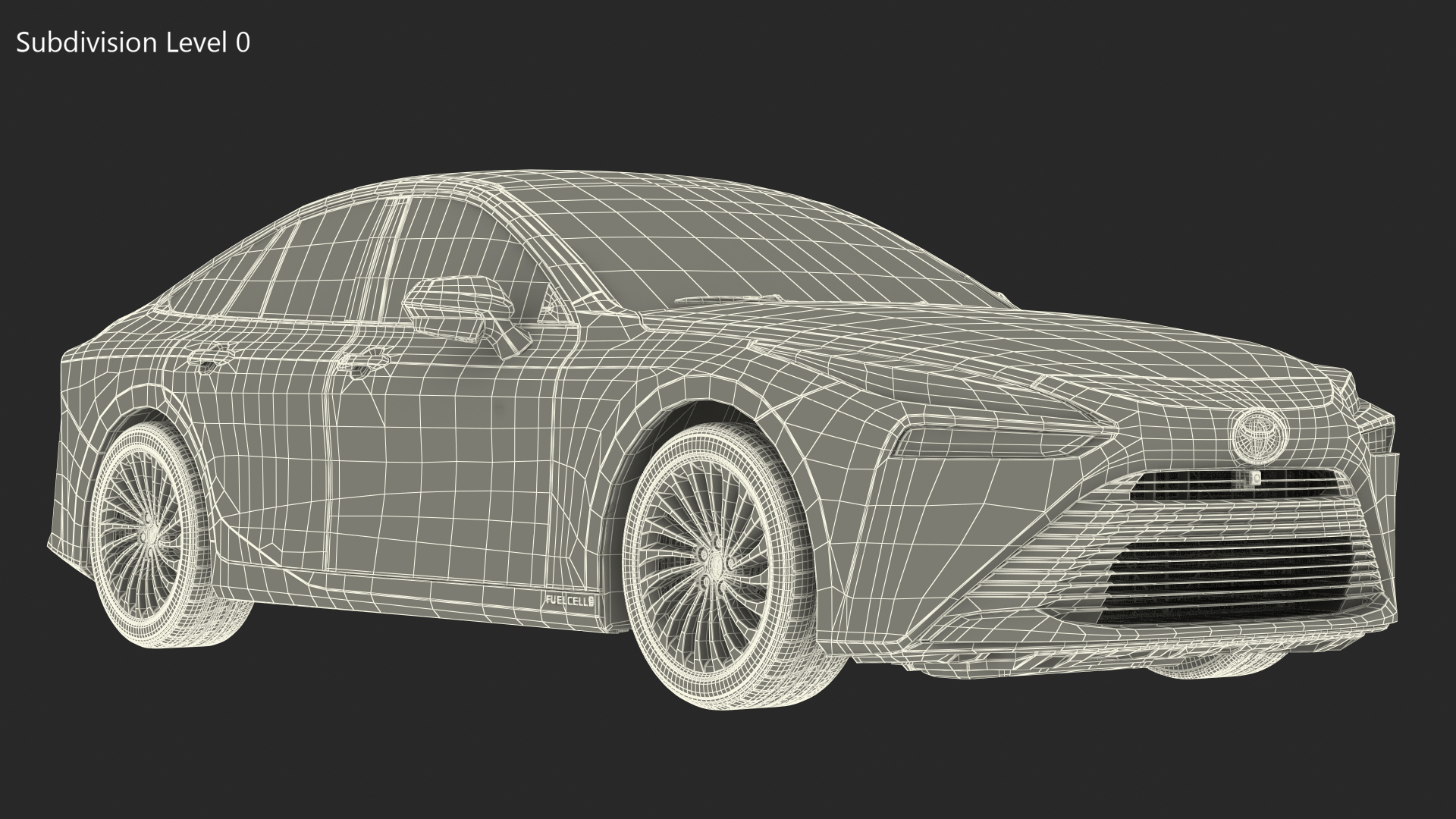 Toyota Mirai Hydrogen Fuel Cell Vehicle Fully Detailed 3D model