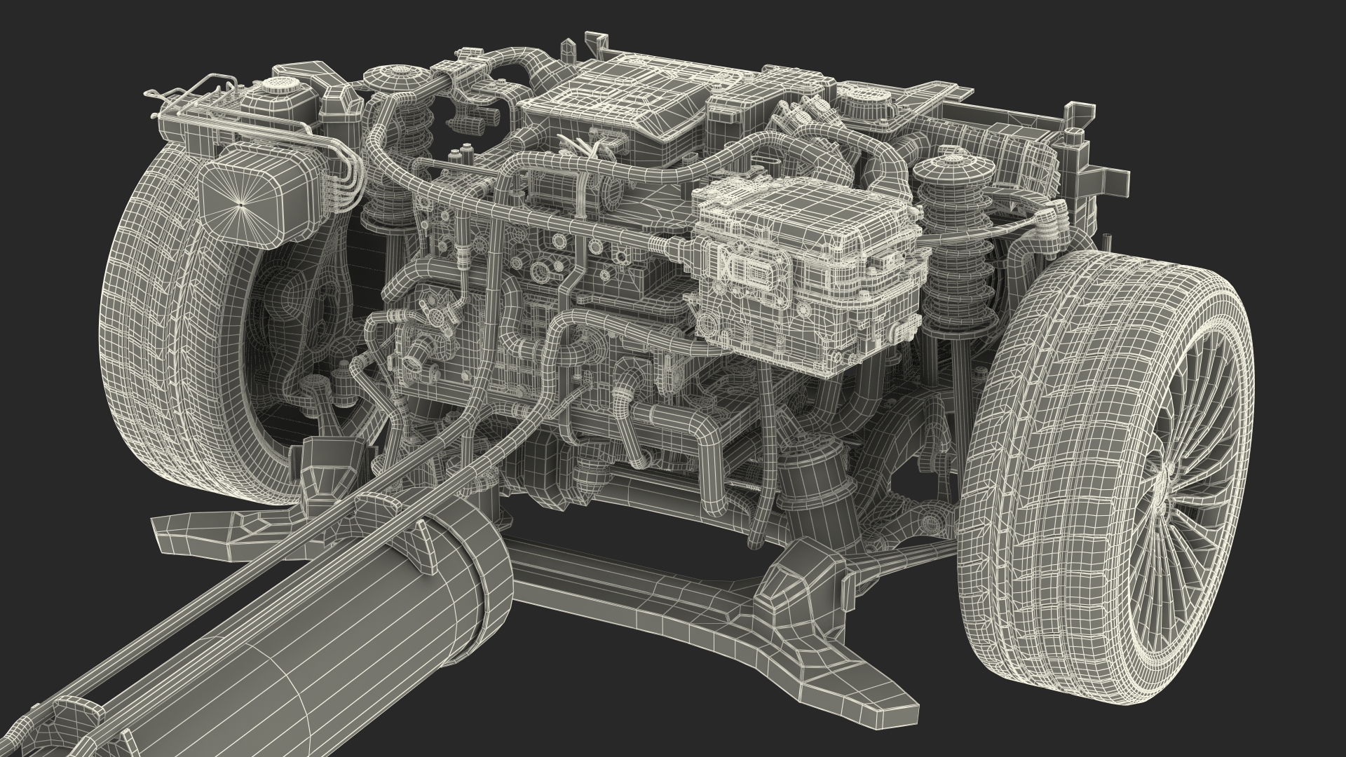 Toyota Mirai Hydrogen Fuel Cell Vehicle Fully Detailed 3D model