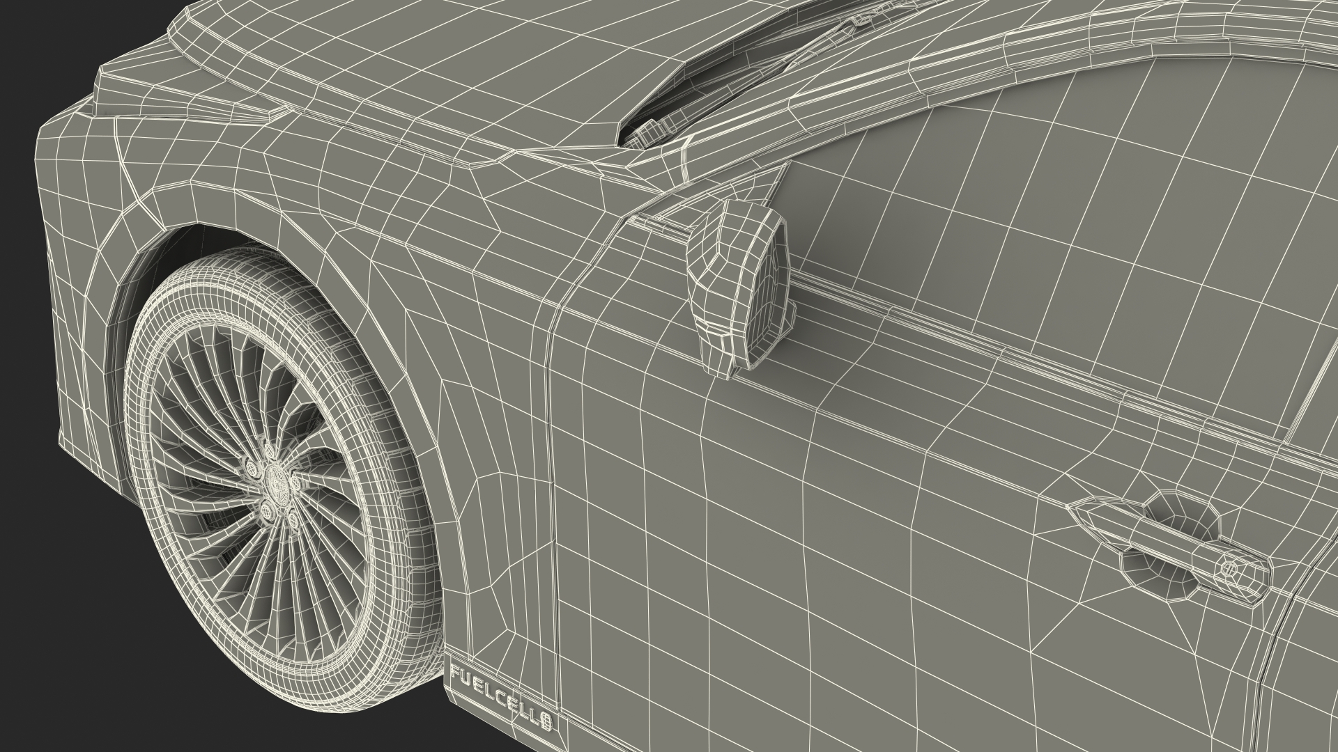 Toyota Mirai Hydrogen Fuel Cell Vehicle Fully Detailed 3D model