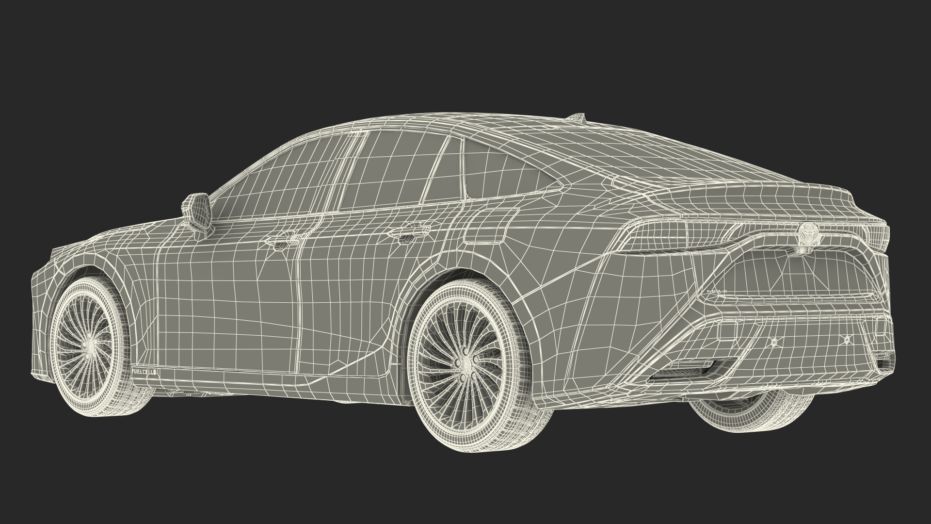 Toyota Mirai Hydrogen Fuel Cell Vehicle Fully Detailed 3D model