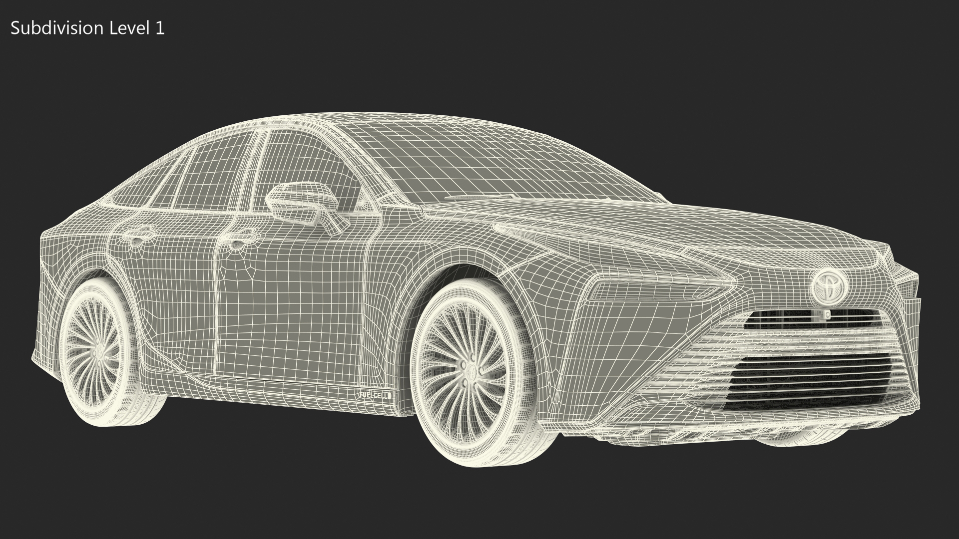 Toyota Mirai Hydrogen Fuel Cell Vehicle Fully Detailed 3D model