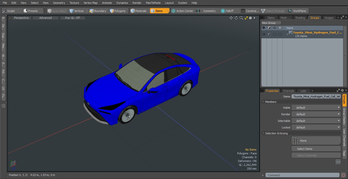 Toyota Mirai Hydrogen Fuel Cell Vehicle Fully Detailed 3D model