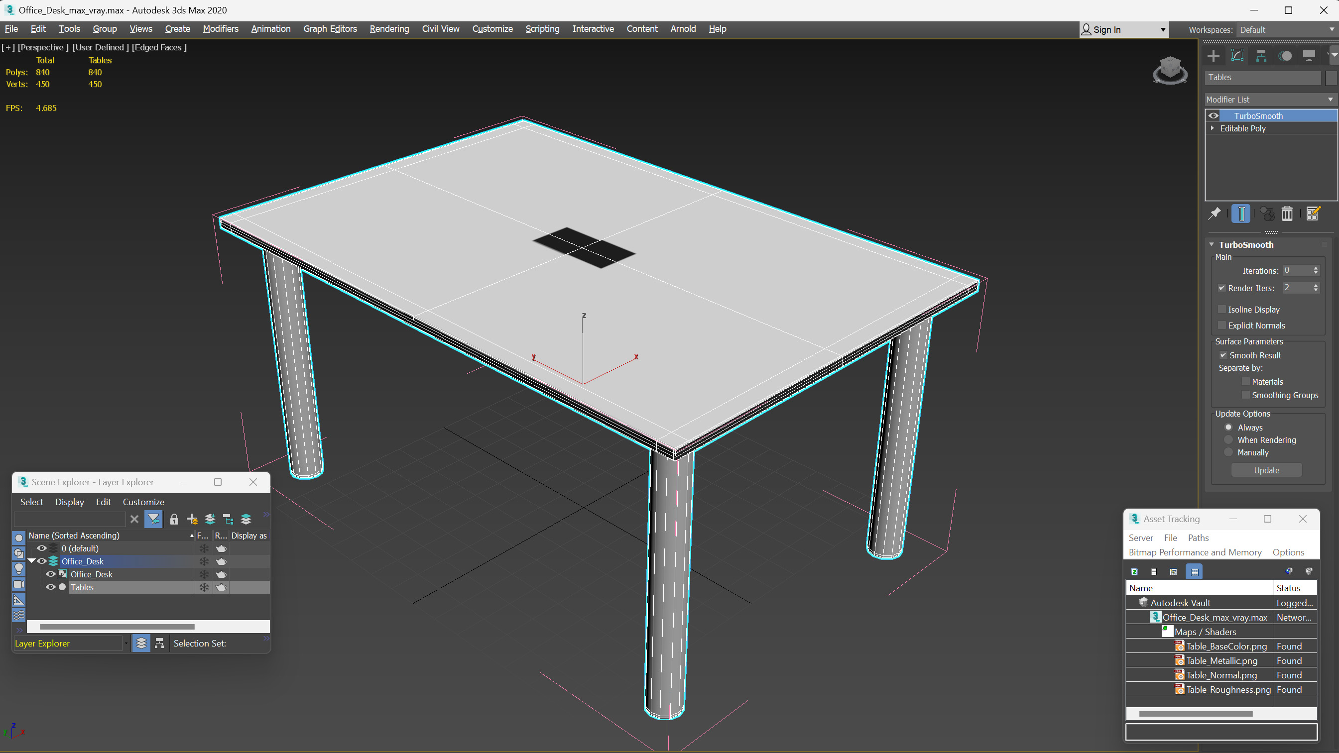 3D Office Desk