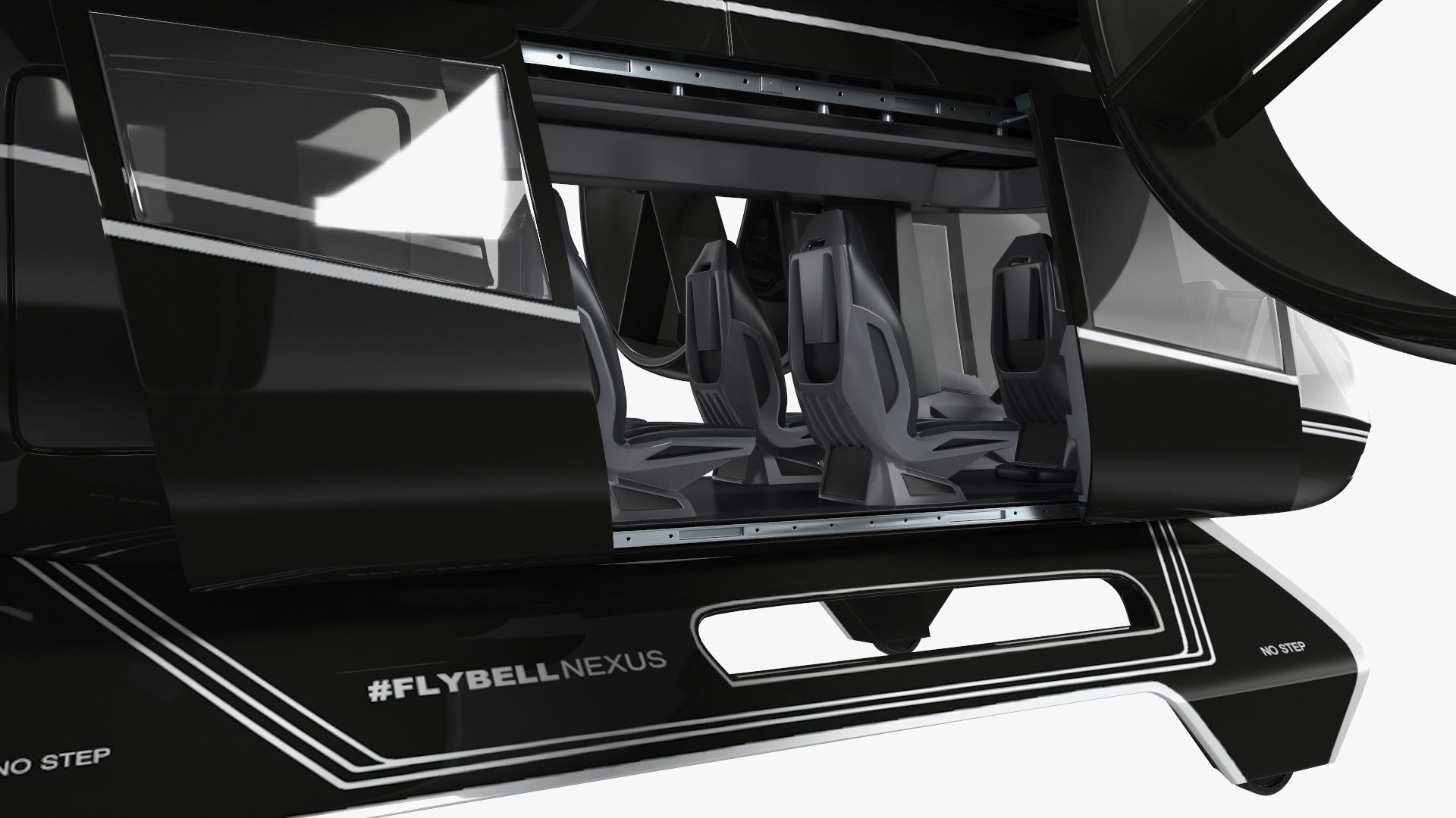 3D model Flying Taxi Bell Nexus Simple Interior Rigged