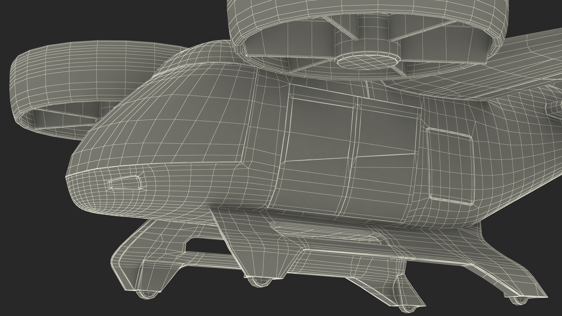 3D model Flying Taxi Bell Nexus Simple Interior Rigged