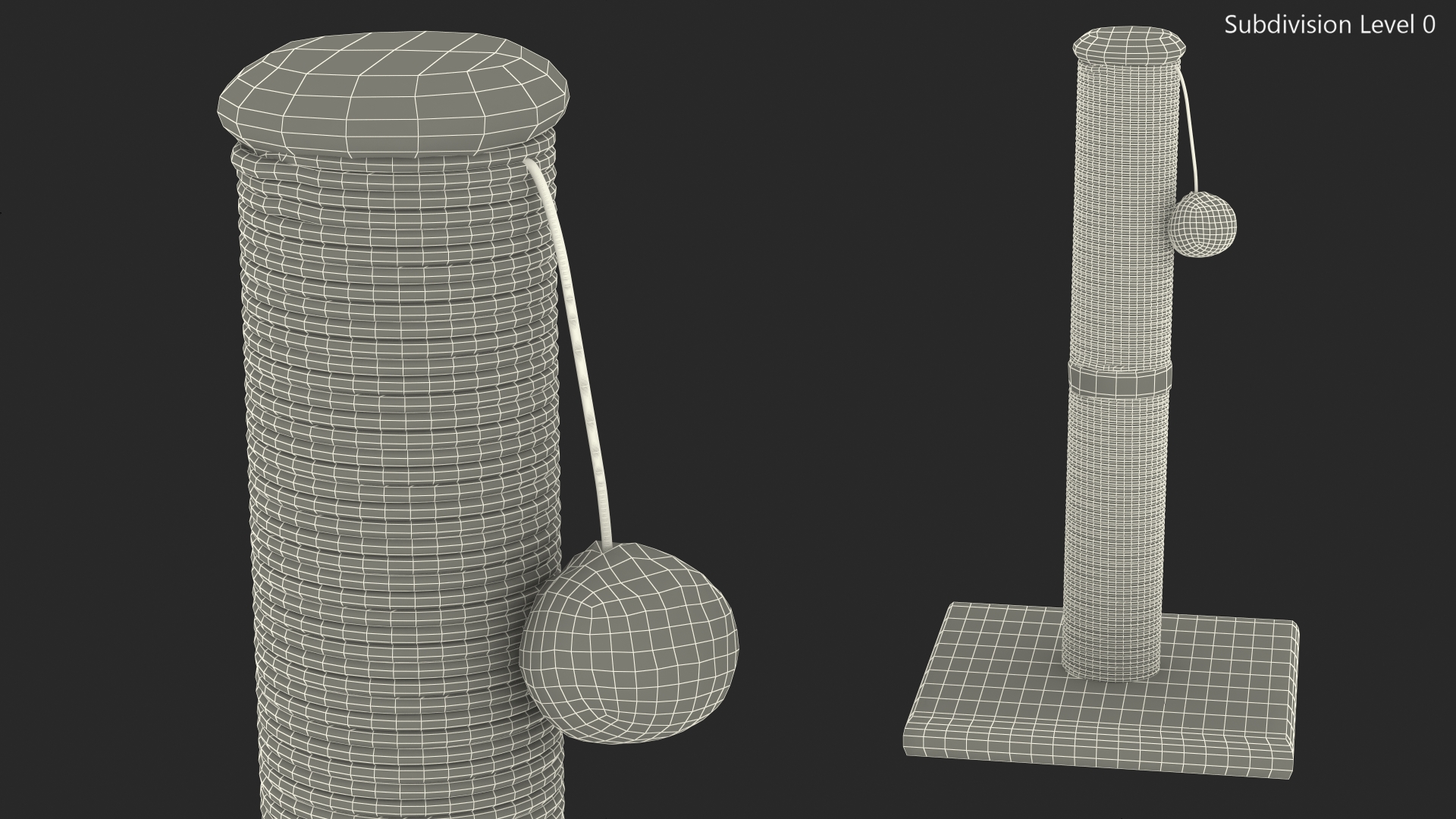 Cat Scratching Post Ball Spot 3D model